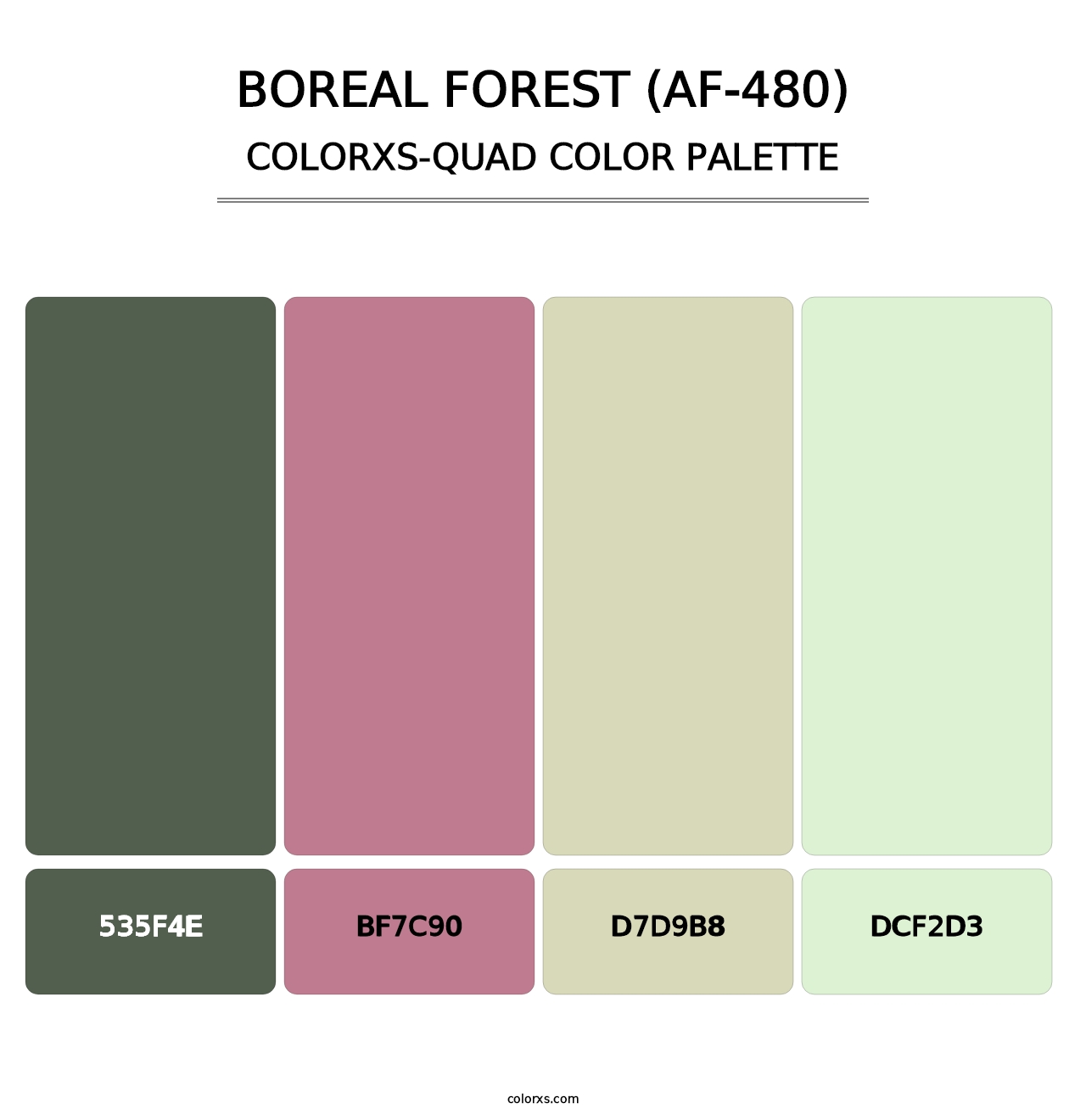 Boreal Forest (AF-480) - Colorxs Quad Palette