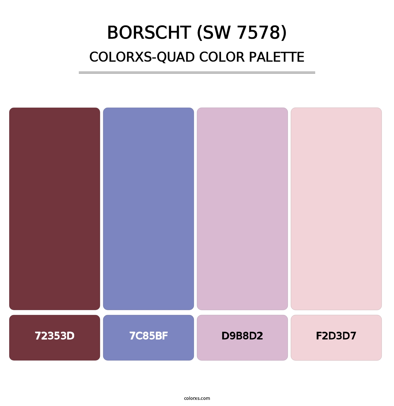 Borscht (SW 7578) - Colorxs Quad Palette