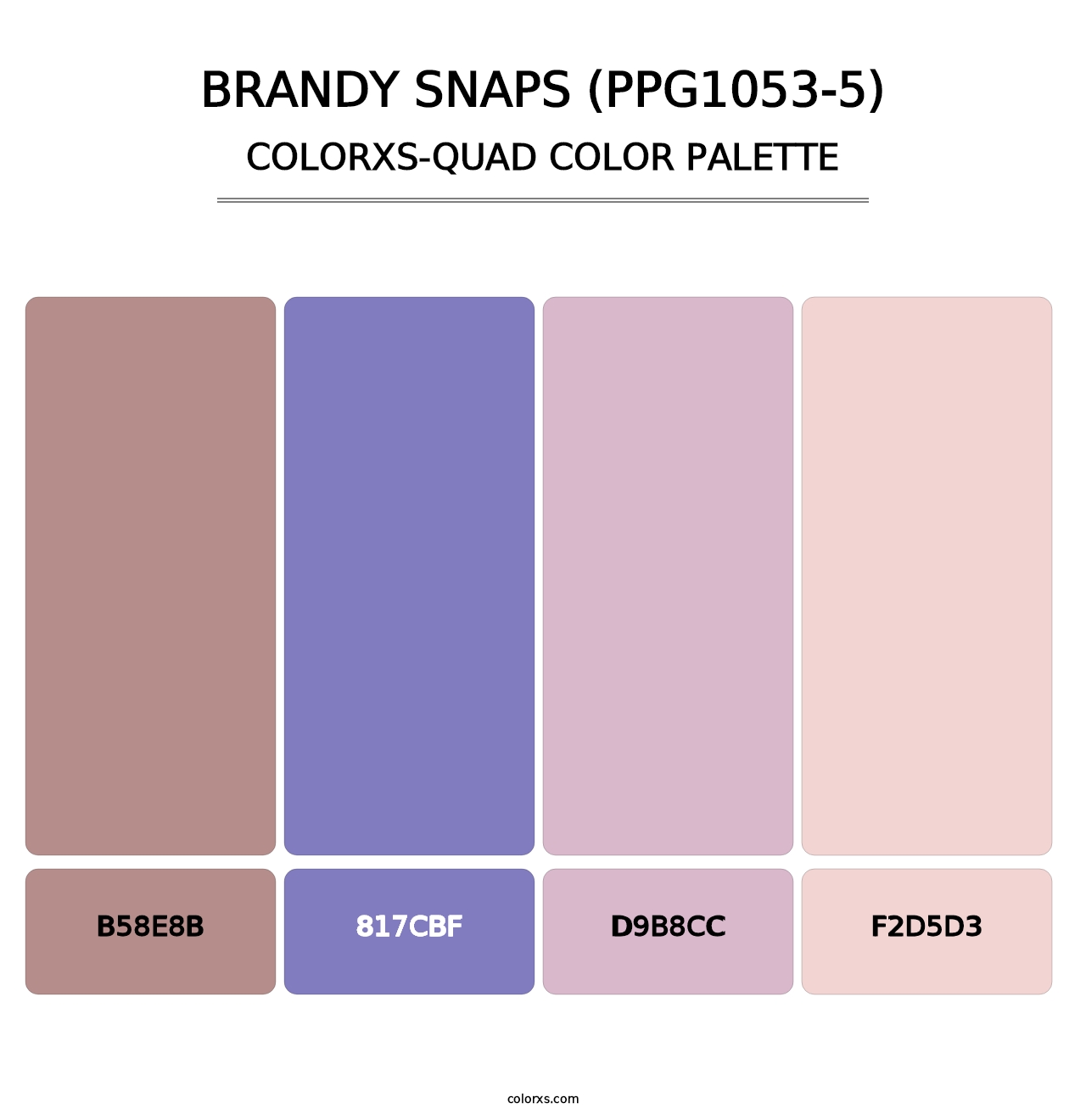 Brandy Snaps (PPG1053-5) - Colorxs Quad Palette