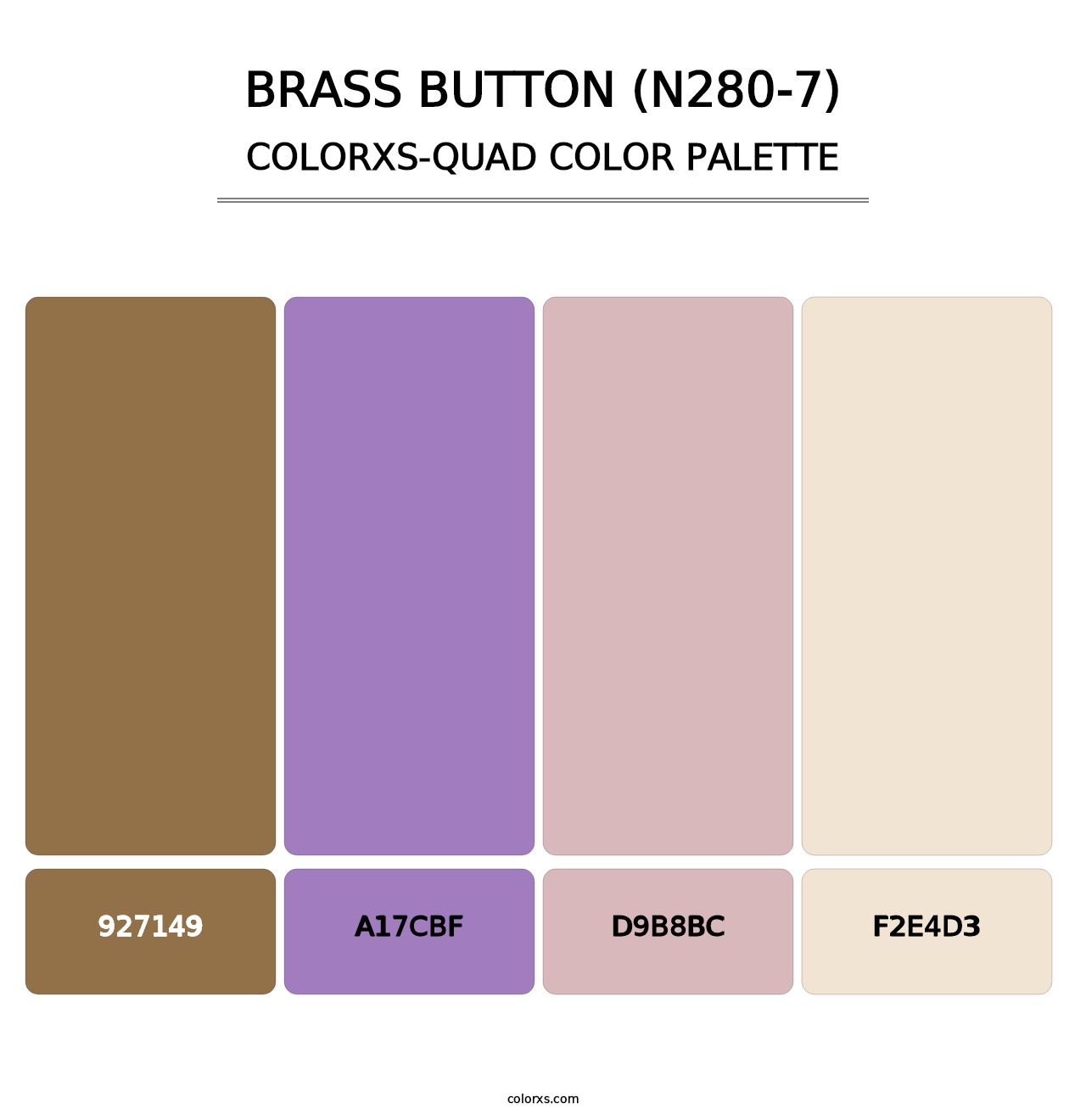 Brass Button (N280-7) - Colorxs Quad Palette