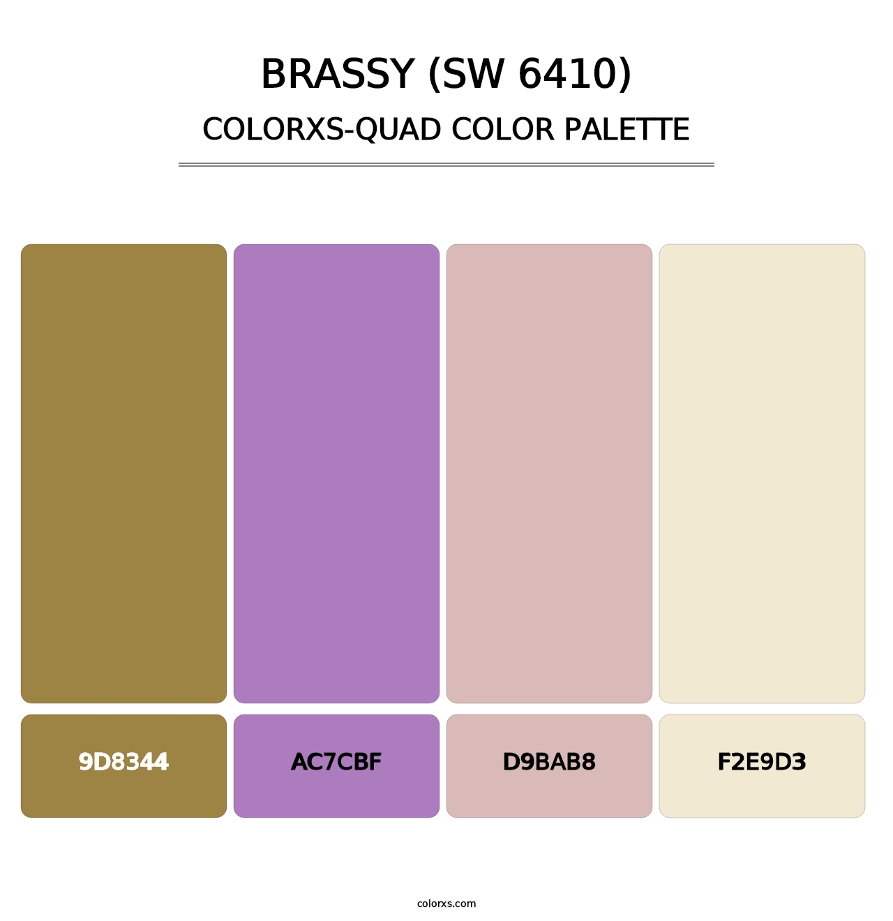 Brassy (SW 6410) - Colorxs Quad Palette