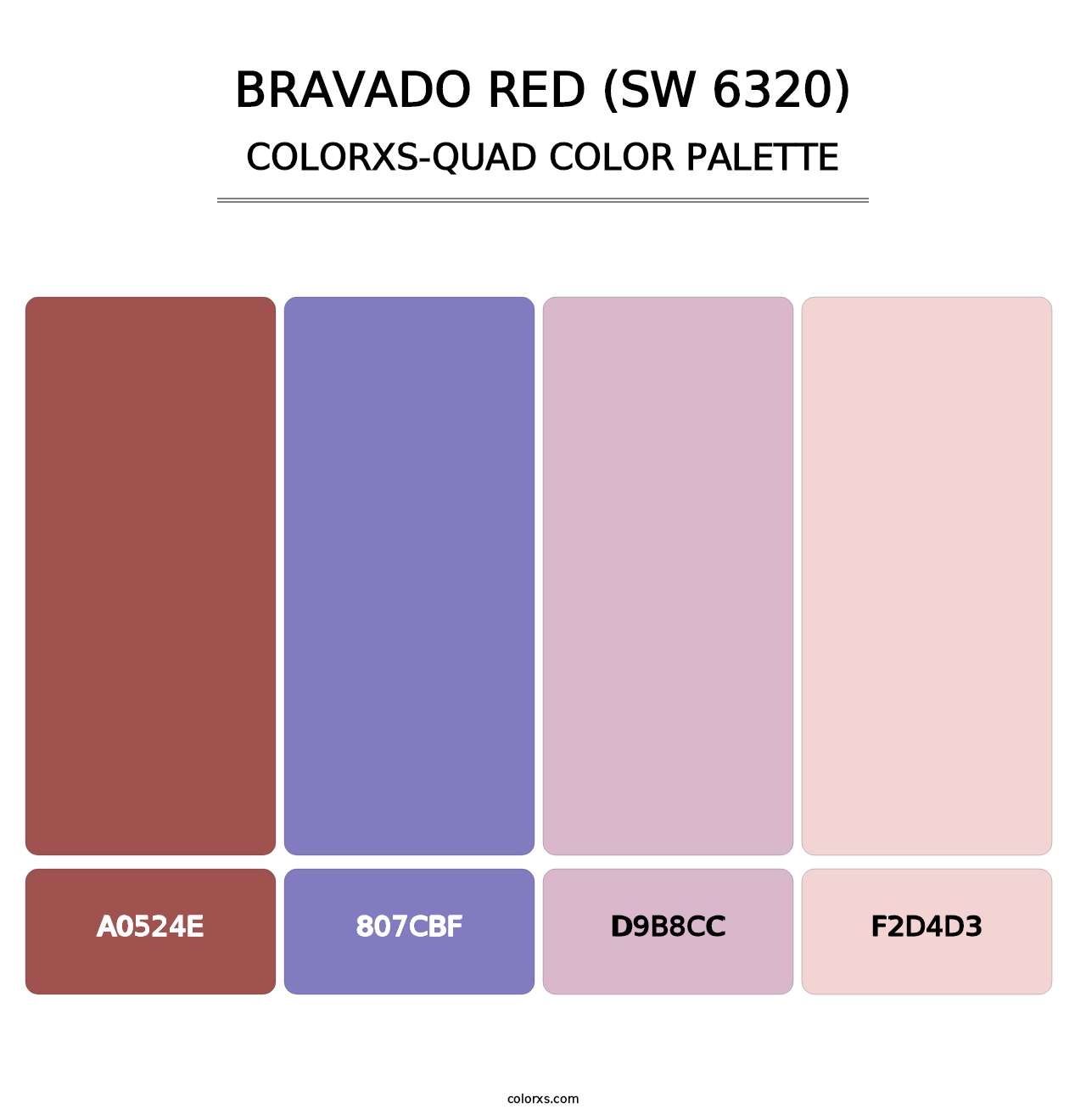 Bravado Red (SW 6320) - Colorxs Quad Palette