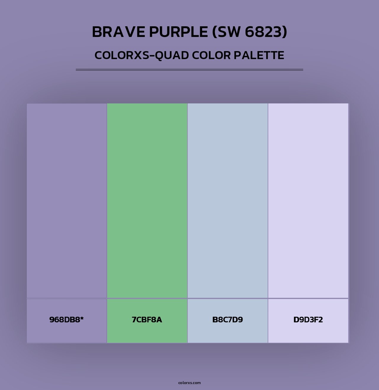 Brave Purple (SW 6823) - Colorxs Quad Palette