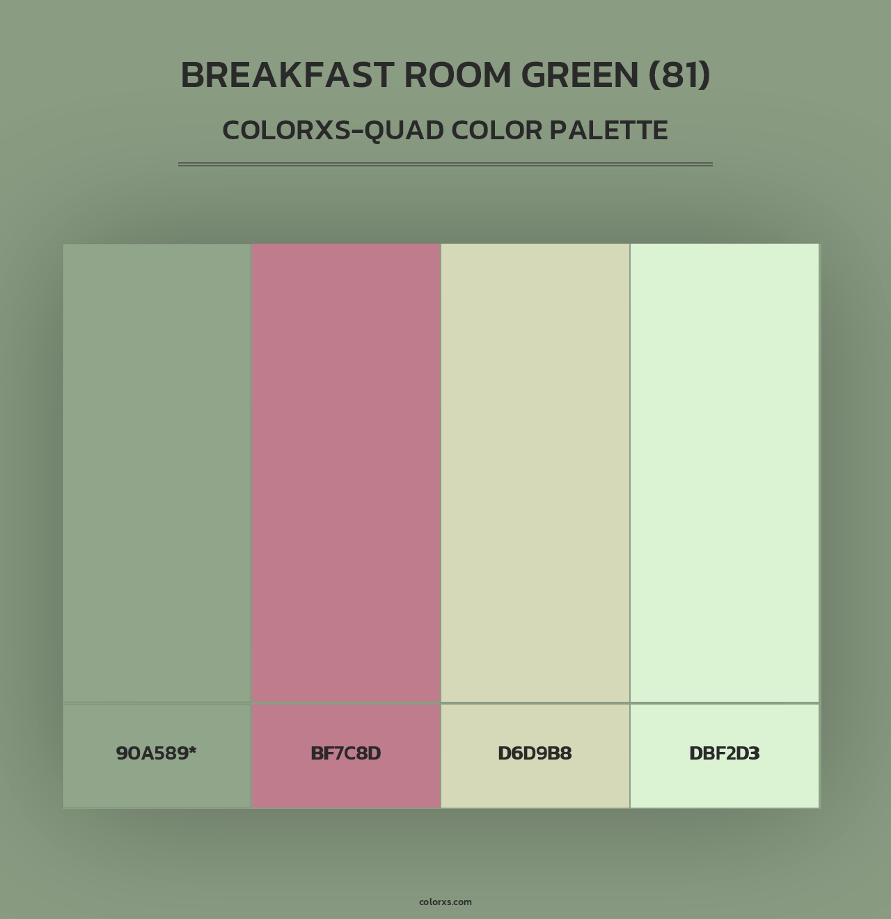 Breakfast Room Green (81) - Colorxs Quad Palette