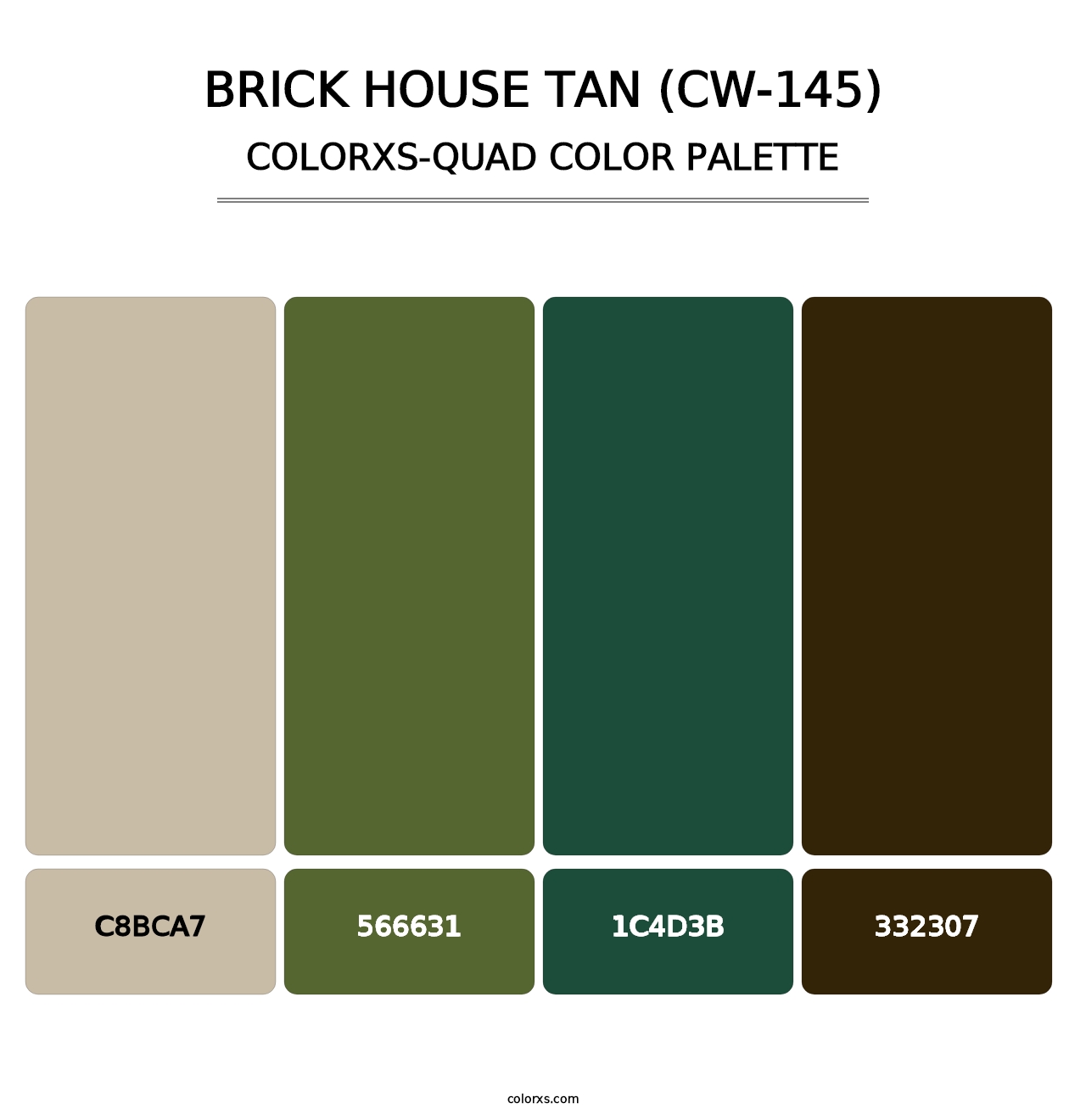 Brick House Tan (CW-145) - Colorxs Quad Palette