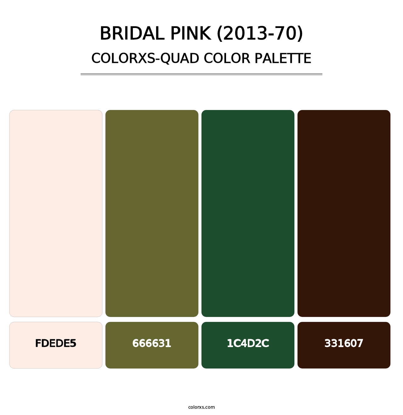 Bridal Pink (2013-70) - Colorxs Quad Palette