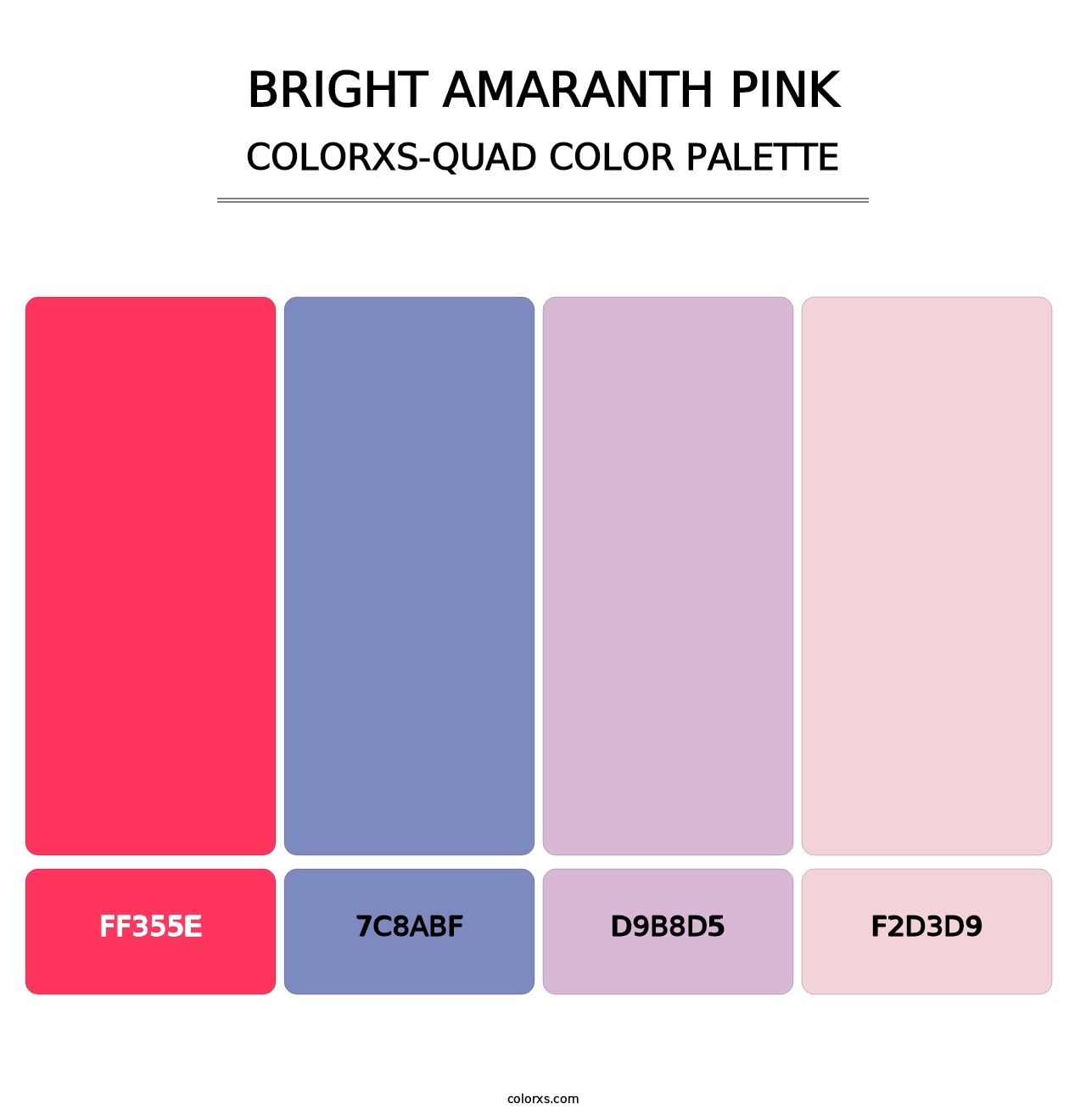Bright Amaranth Pink - Colorxs Quad Palette