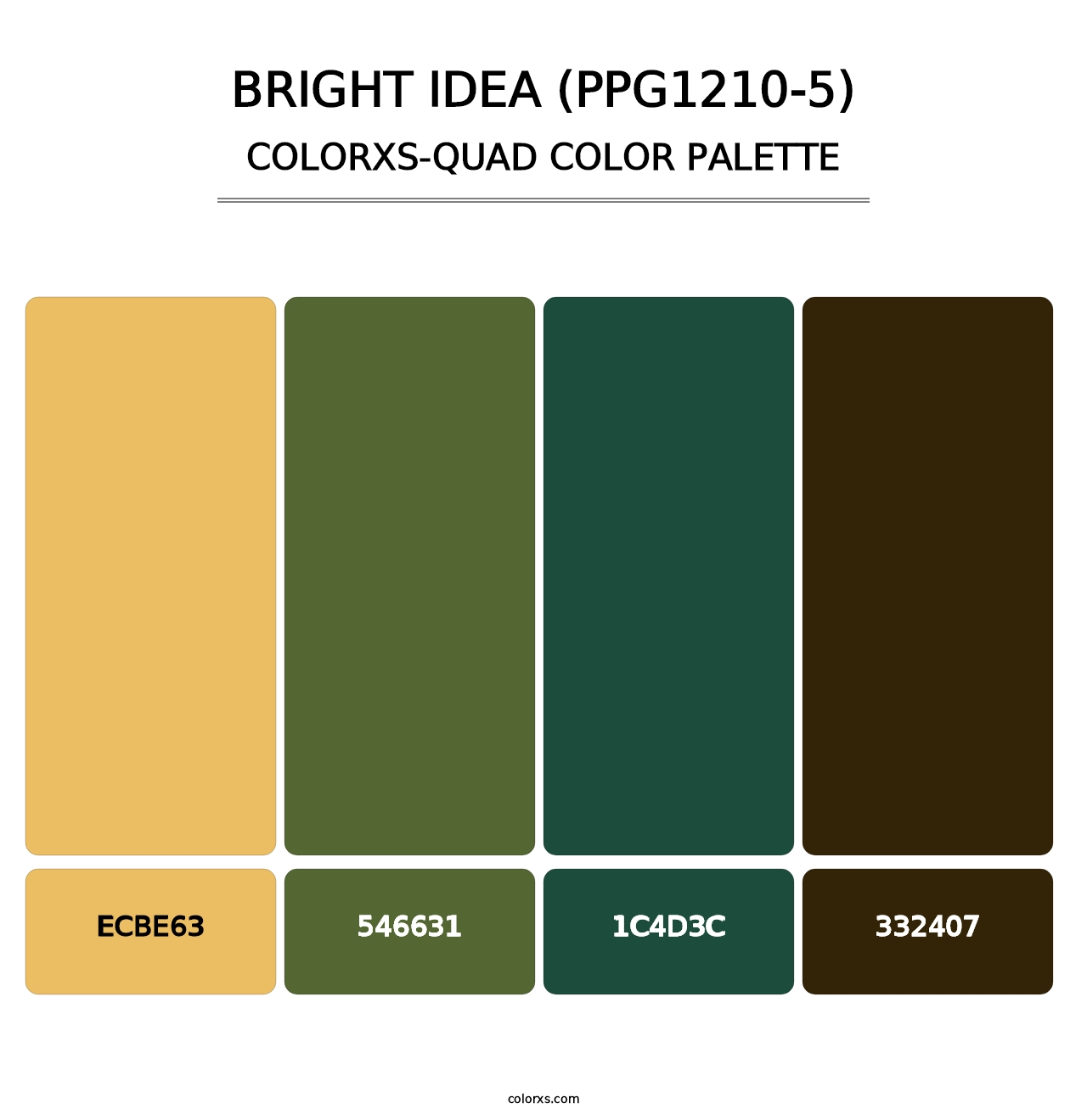 Bright Idea (PPG1210-5) - Colorxs Quad Palette