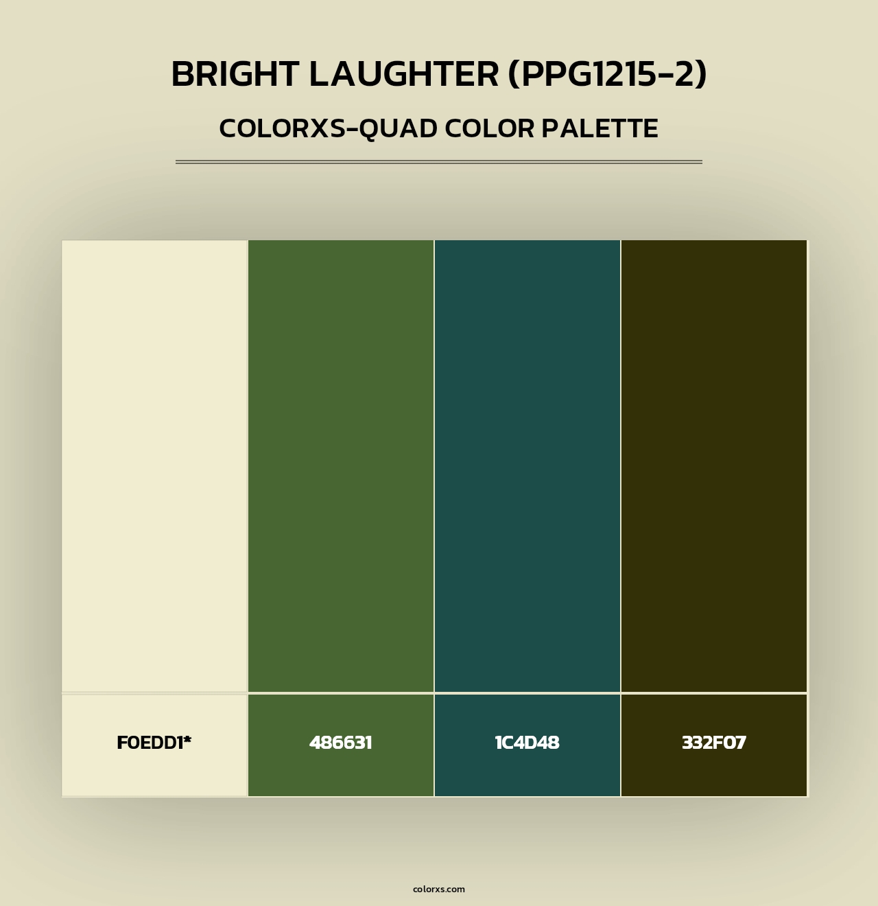 Bright Laughter (PPG1215-2) - Colorxs Quad Palette