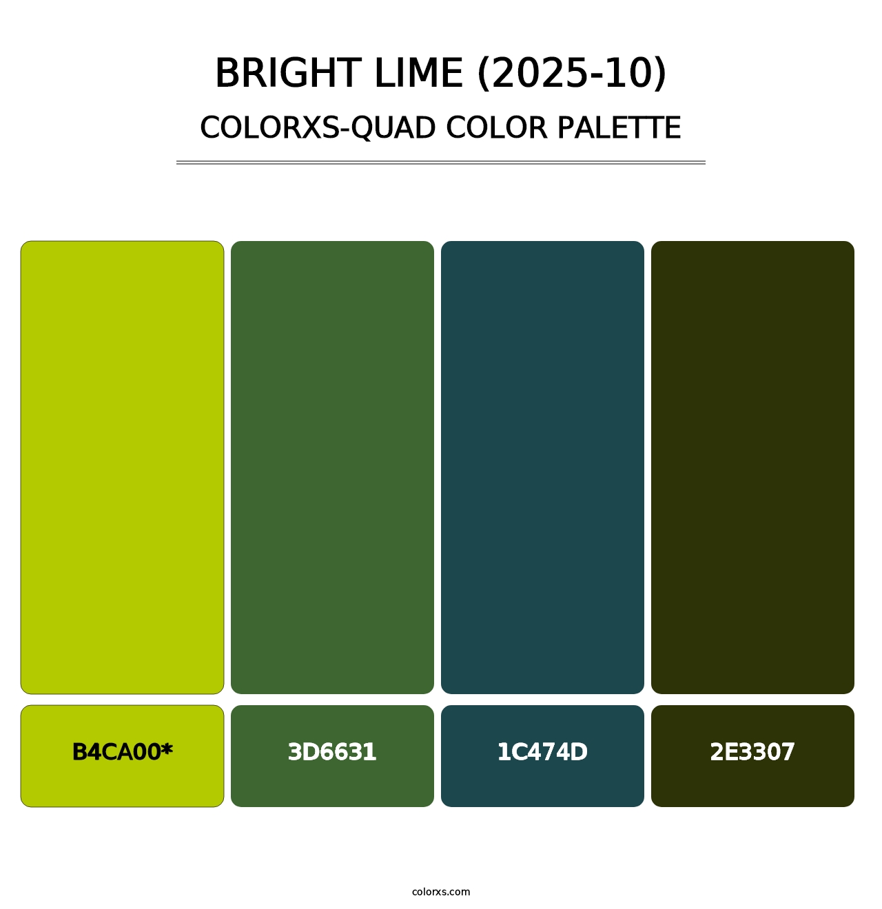 Bright Lime (2025-10) - Colorxs Quad Palette