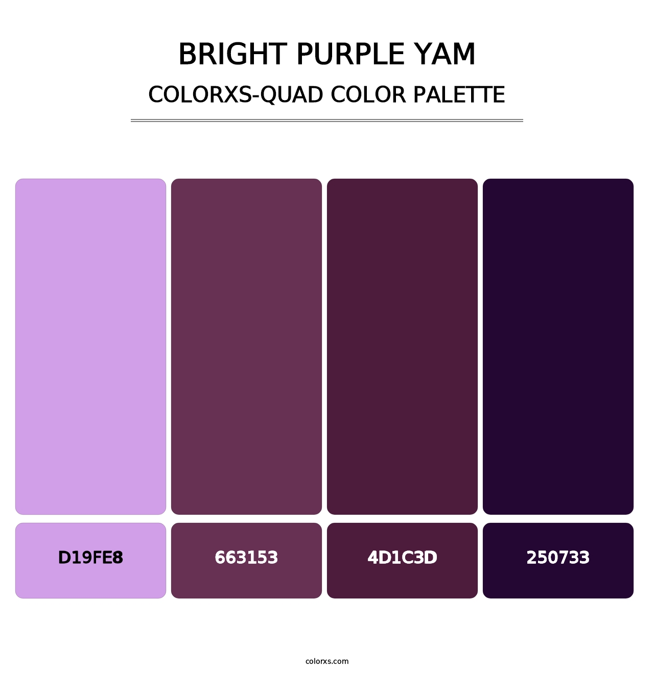 Bright Purple Yam - Colorxs Quad Palette