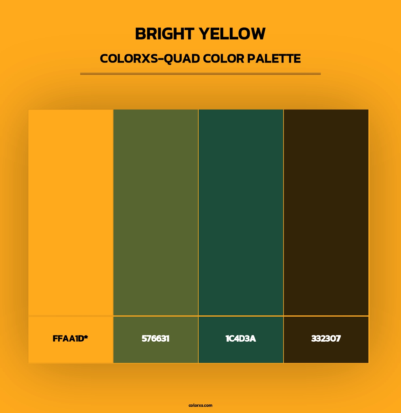 Bright Yellow - Colorxs Quad Palette