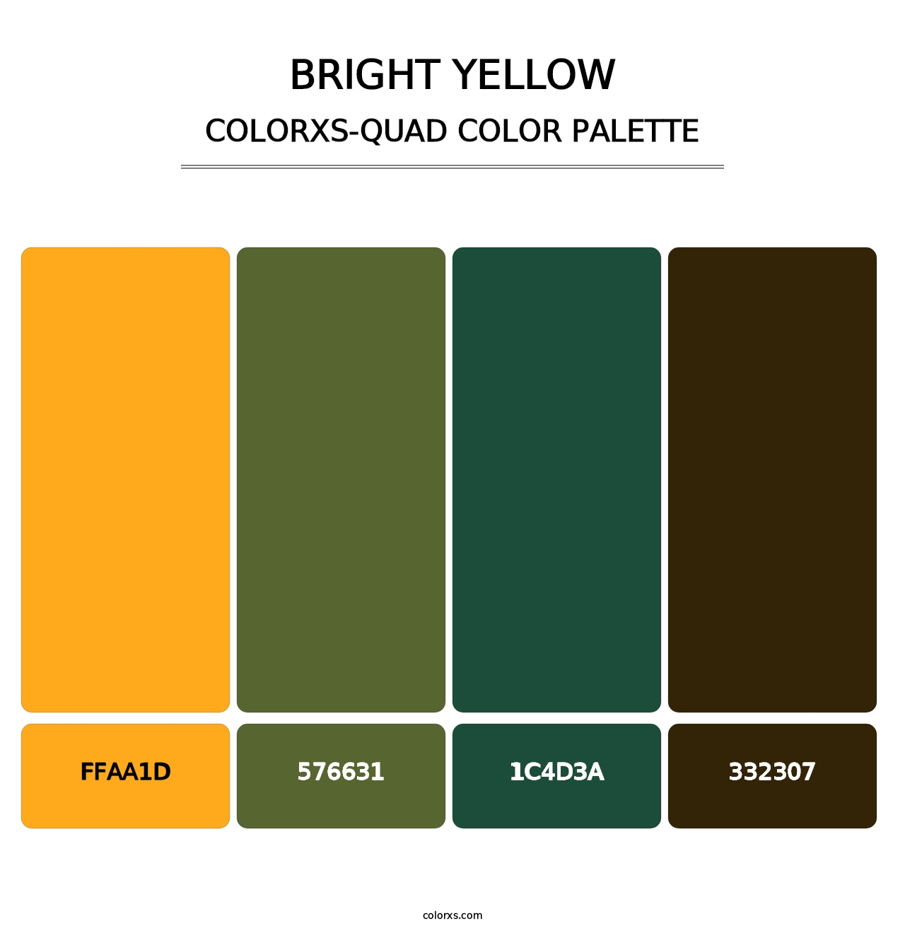 Bright Yellow - Colorxs Quad Palette