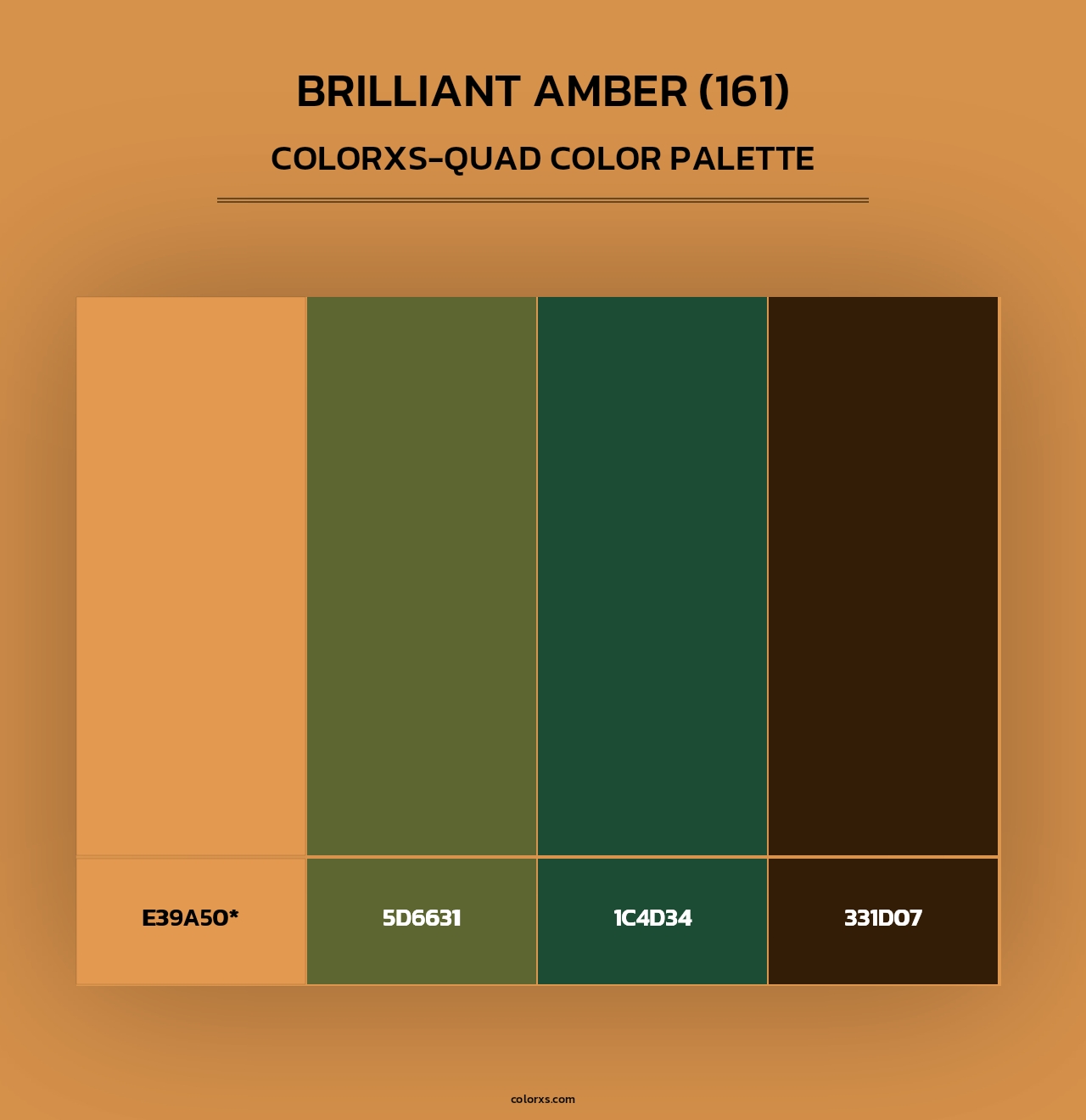 Brilliant Amber (161) - Colorxs Quad Palette