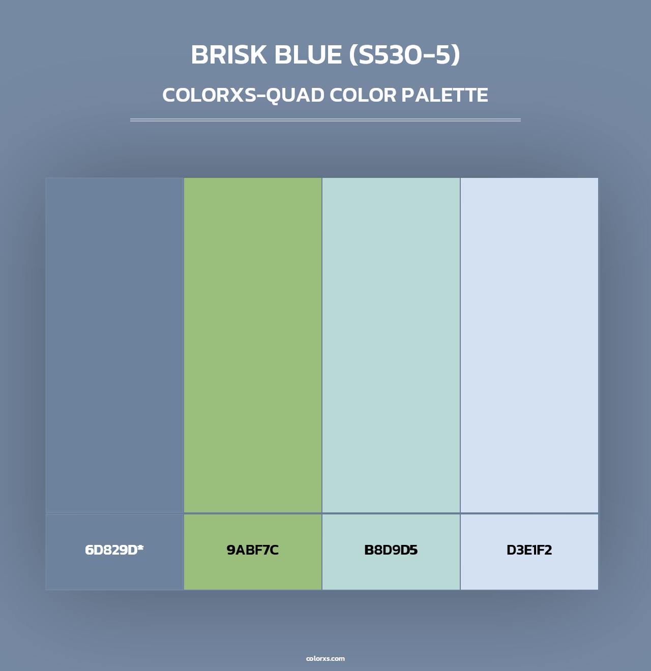 Brisk Blue (S530-5) - Colorxs Quad Palette