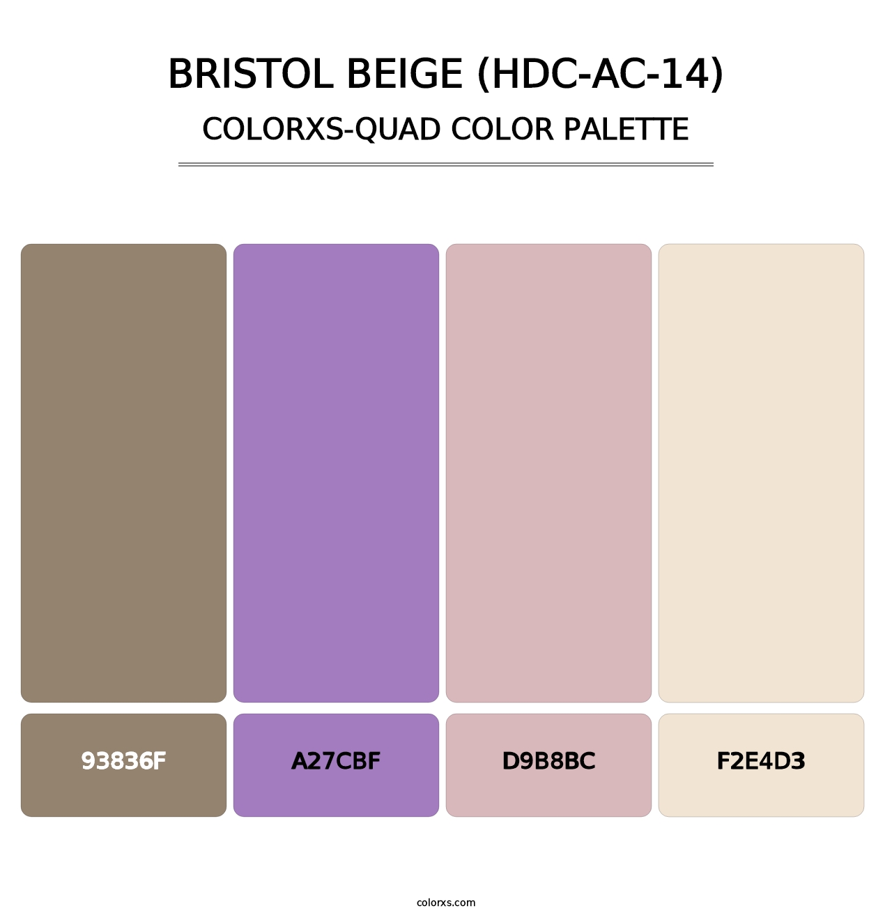 Bristol Beige (HDC-AC-14) - Colorxs Quad Palette