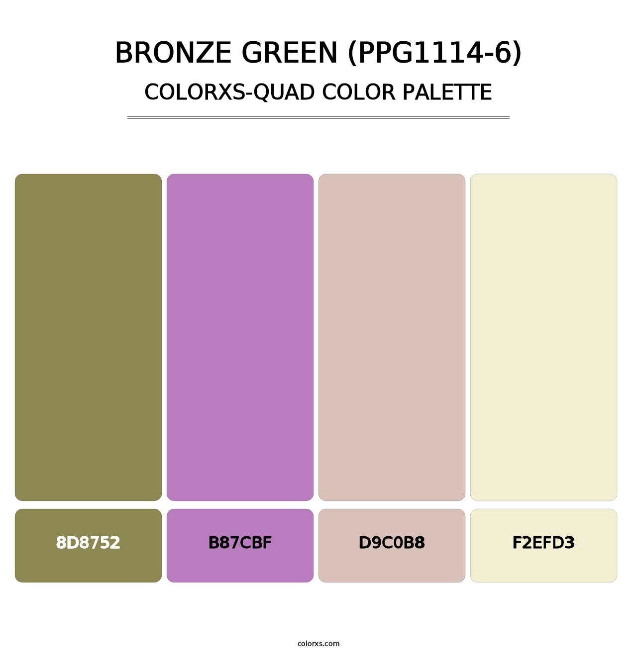Bronze Green (PPG1114-6) - Colorxs Quad Palette