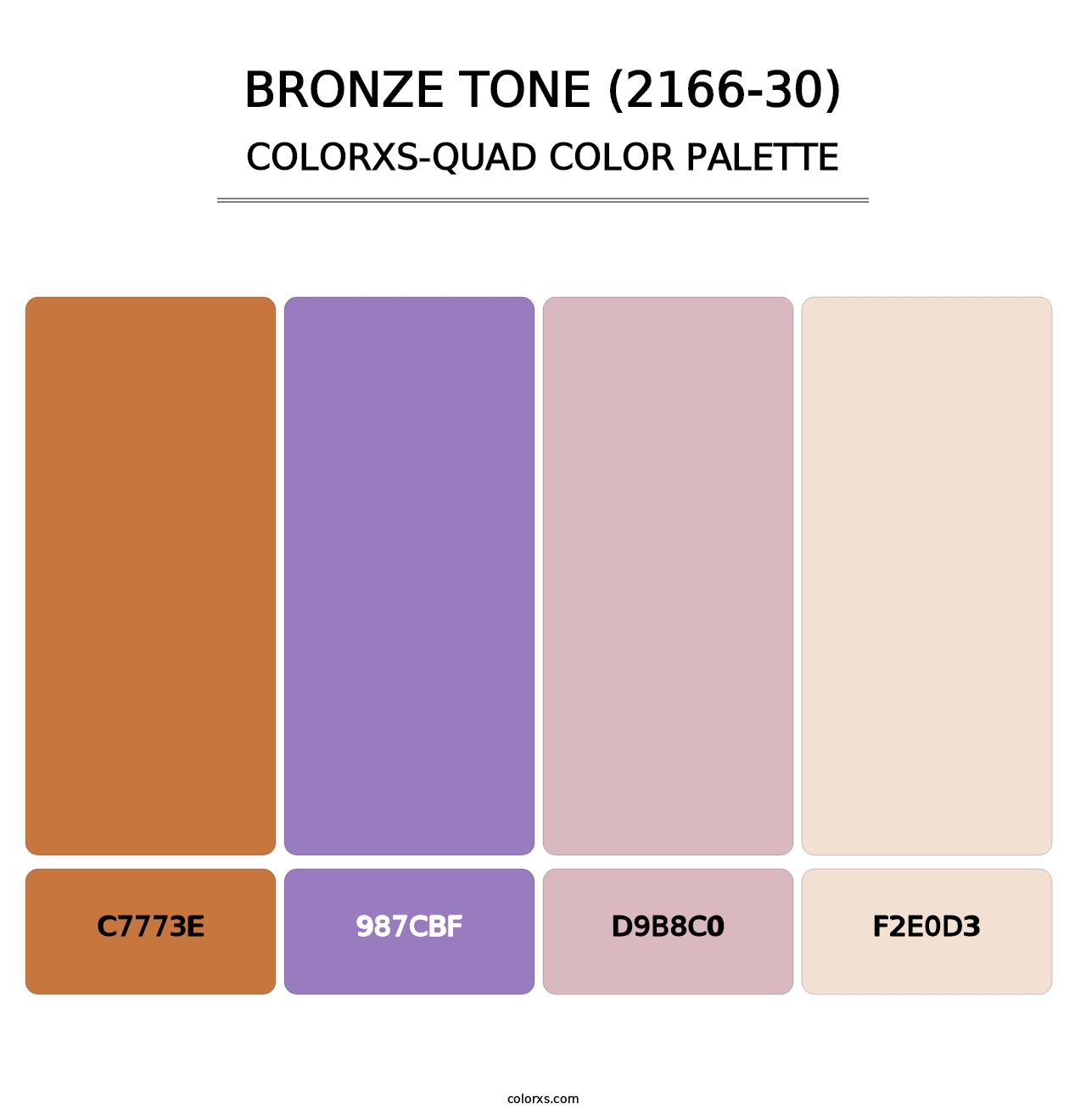 Bronze Tone (2166-30) - Colorxs Quad Palette