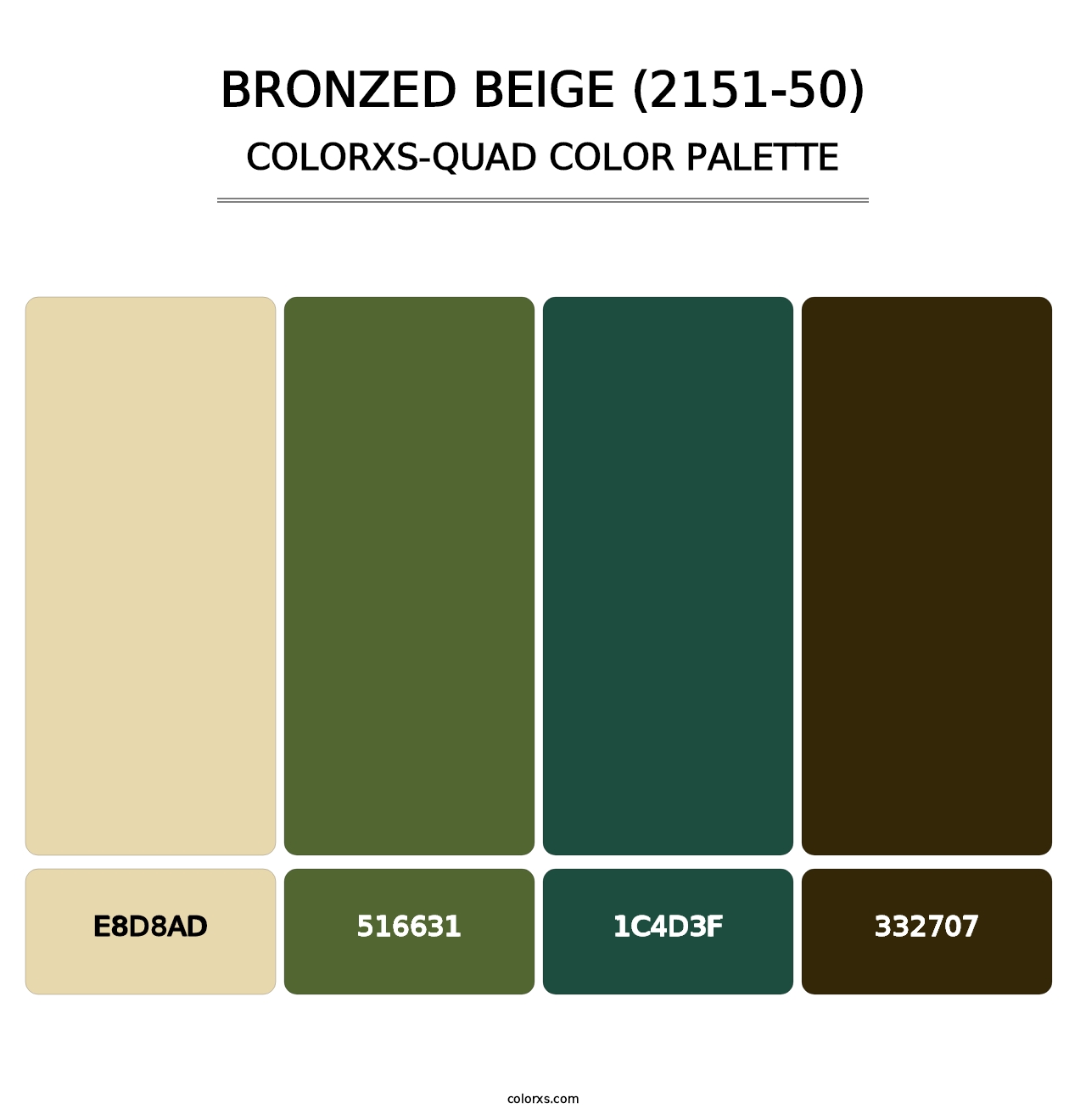 Bronzed Beige (2151-50) - Colorxs Quad Palette