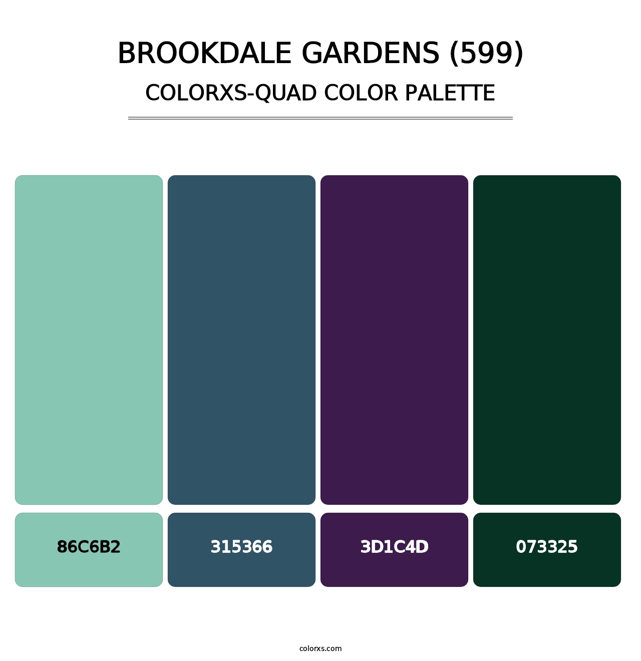 Brookdale Gardens (599) - Colorxs Quad Palette