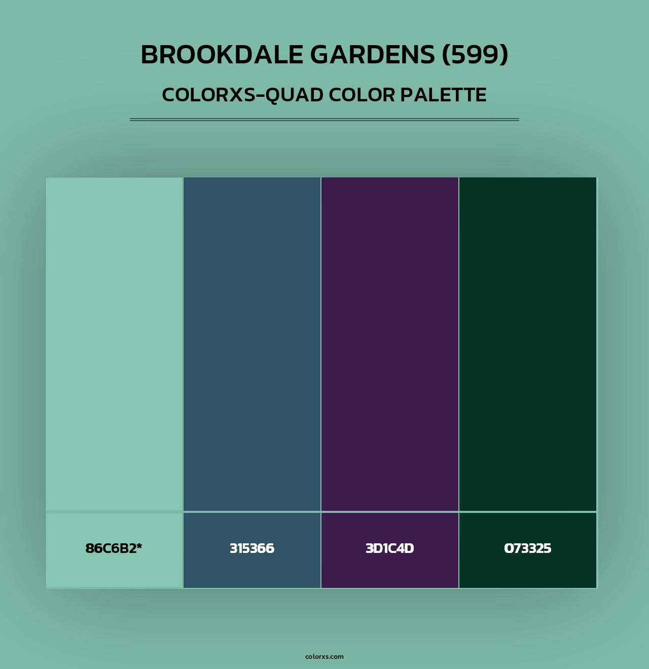 Brookdale Gardens (599) - Colorxs Quad Palette