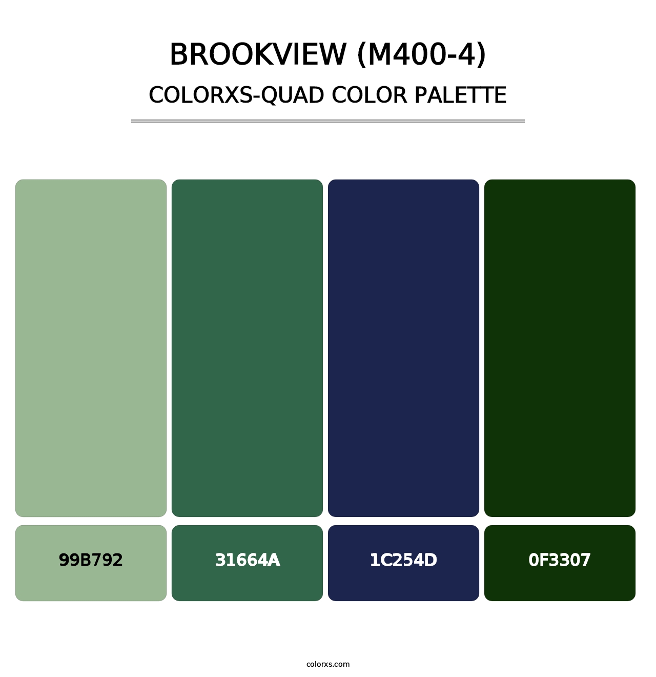 Brookview (M400-4) - Colorxs Quad Palette