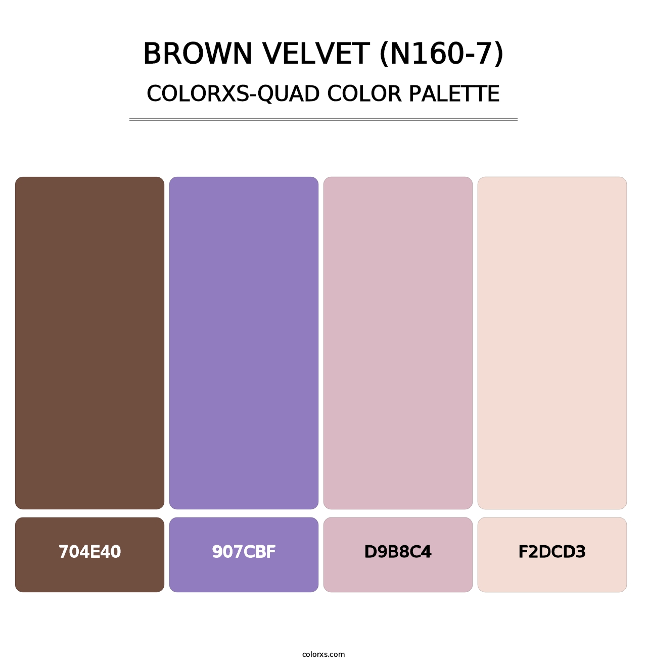 Brown Velvet (N160-7) - Colorxs Quad Palette