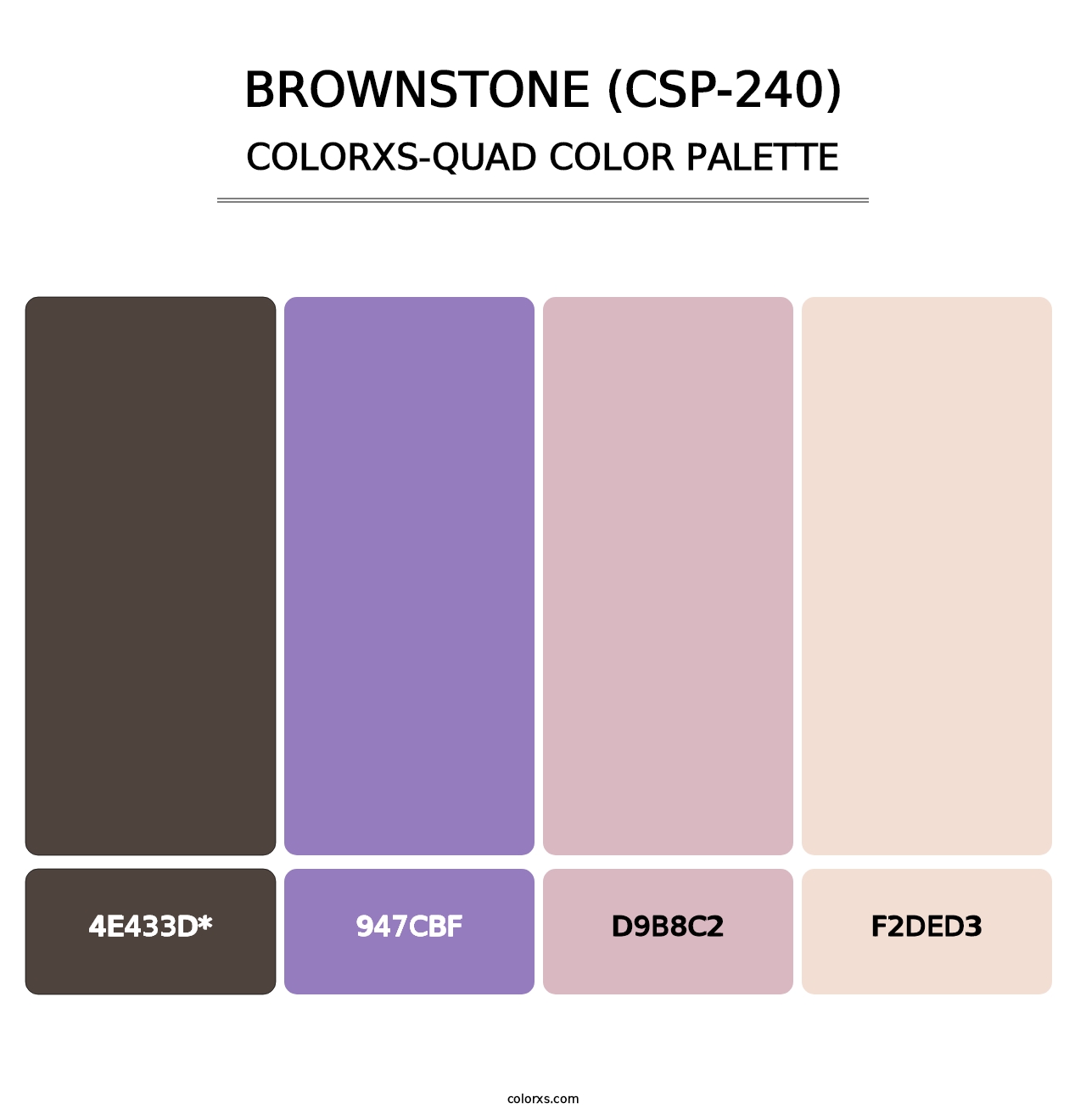 Brownstone (CSP-240) - Colorxs Quad Palette