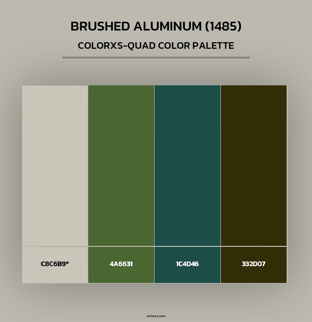 Brushed Aluminum (1485) - Colorxs Quad Palette