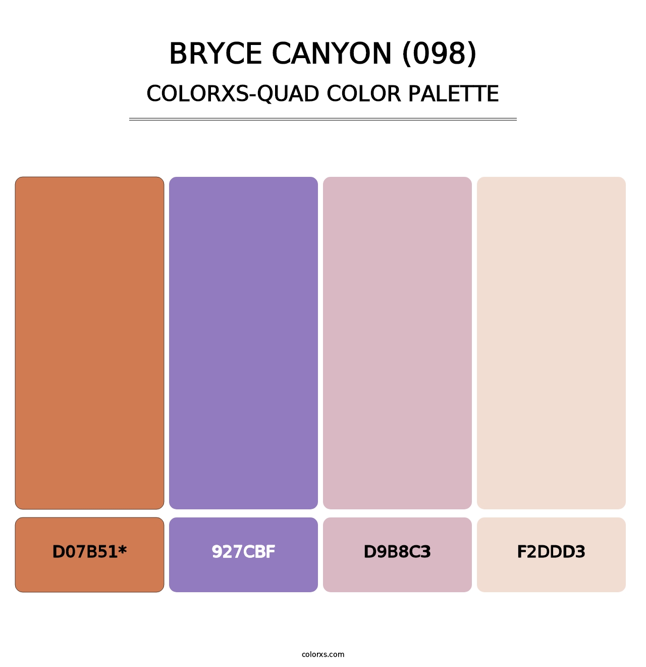 Bryce Canyon (098) - Colorxs Quad Palette