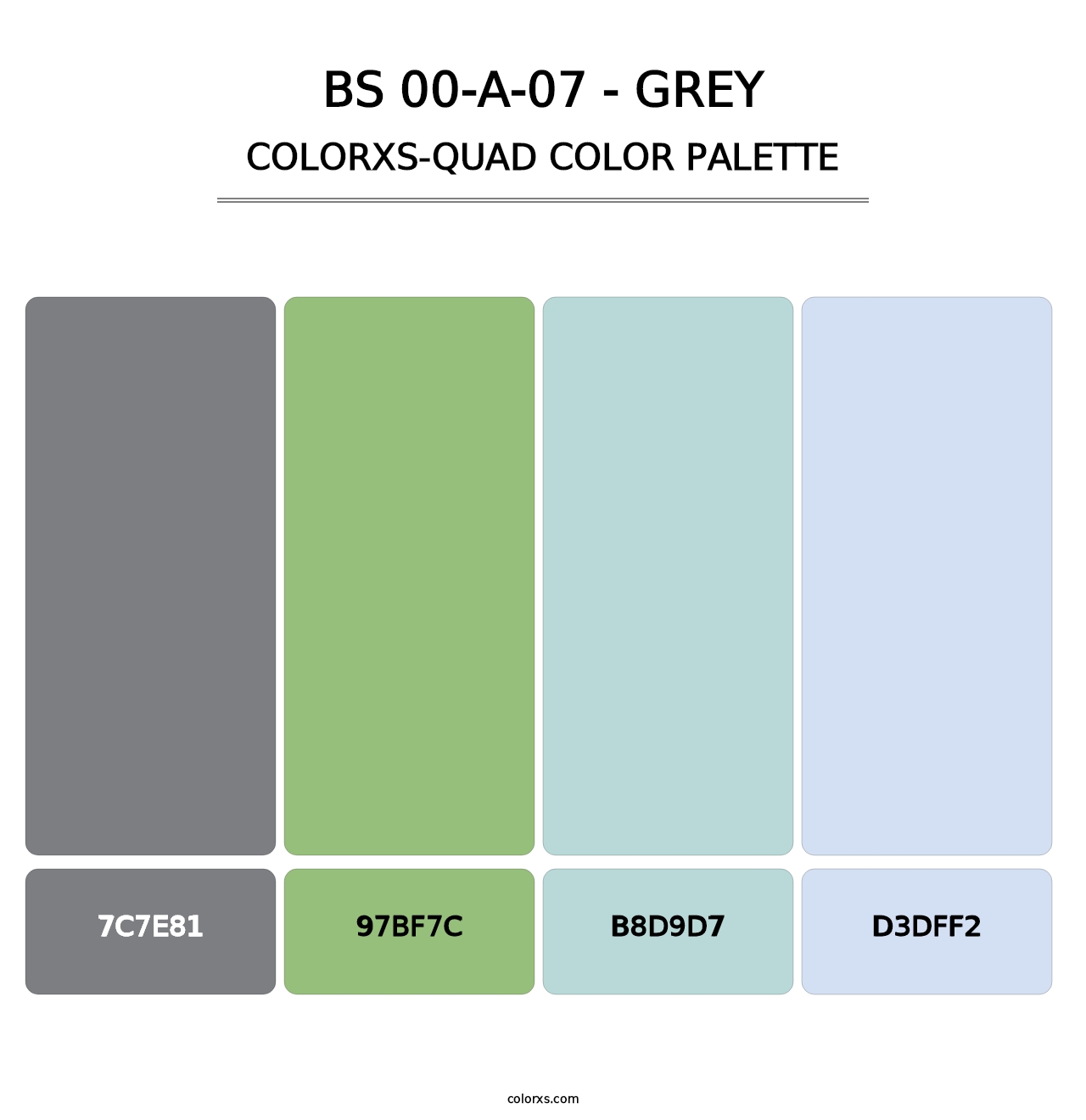 BS 00-A-07 - Grey - Colorxs Quad Palette