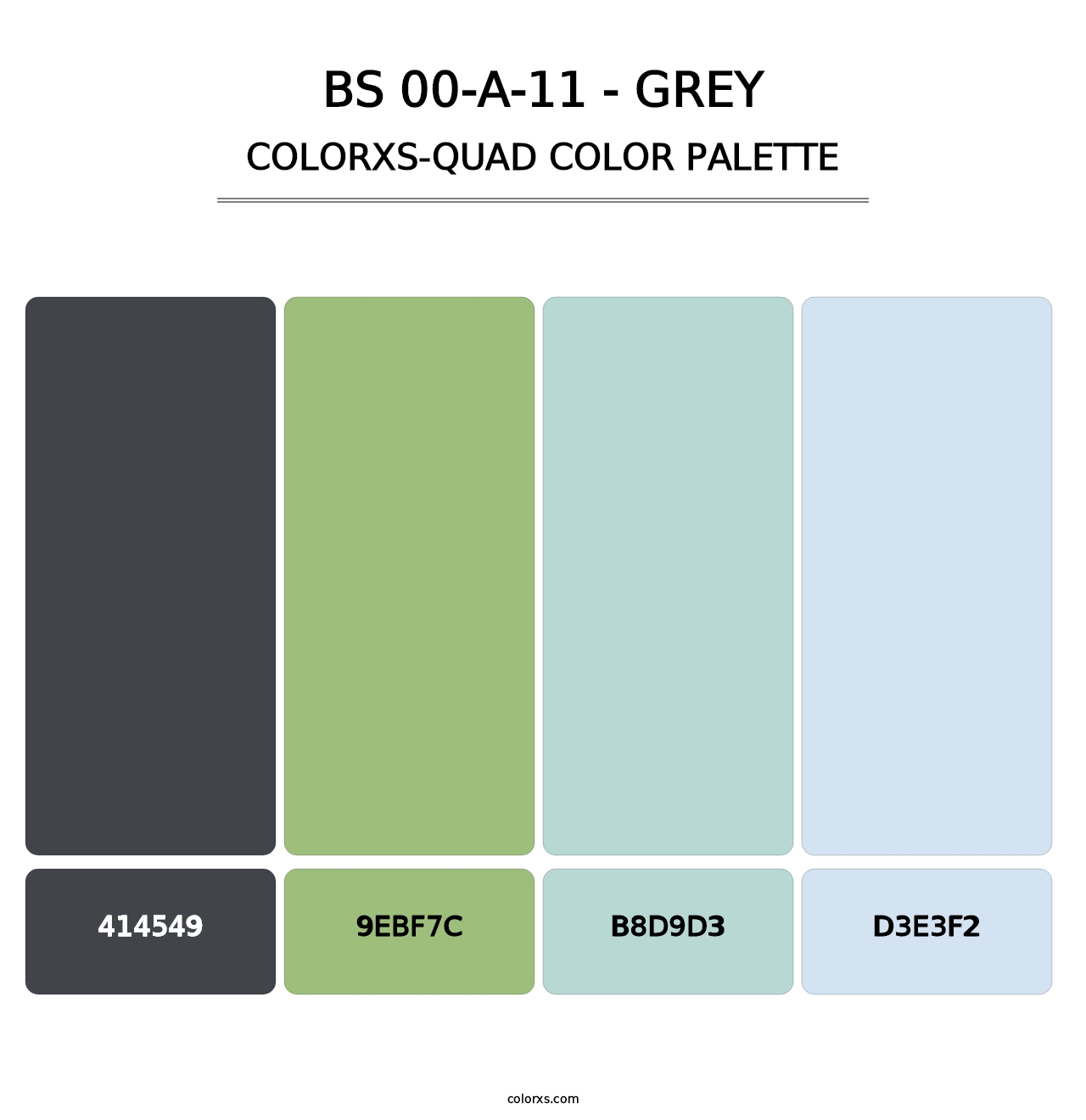 BS 00-A-11 - Grey - Colorxs Quad Palette