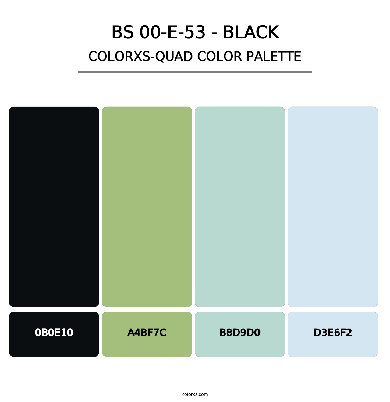 BS 00-E-53 - Black - Colorxs Quad Palette