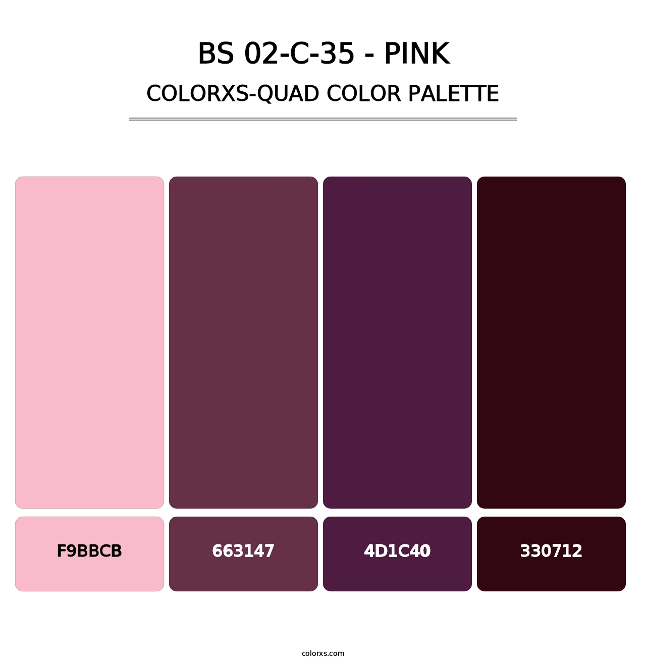 BS 02-C-35 - Pink - Colorxs Quad Palette