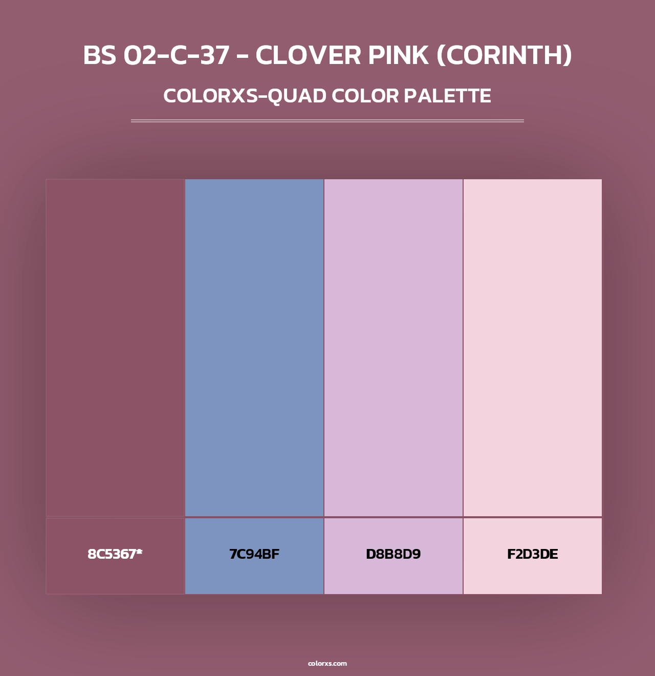 BS 02-C-37 - Clover Pink (Corinth) - Colorxs Quad Palette