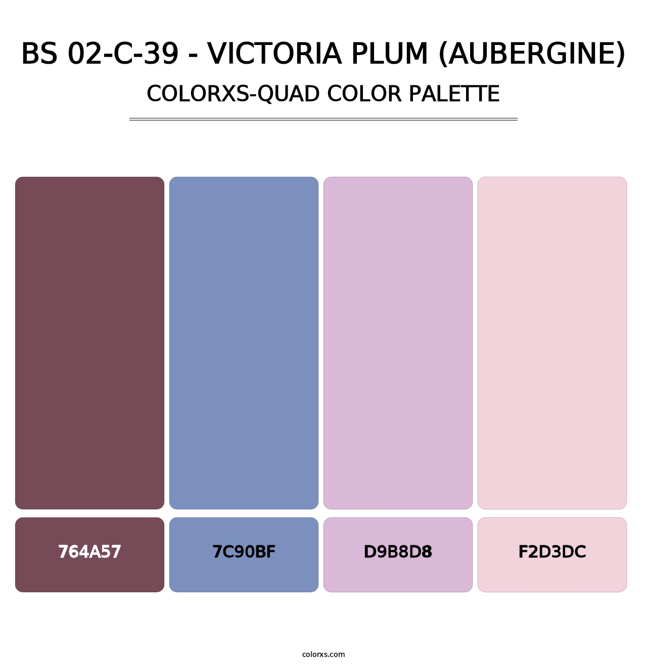 BS 02-C-39 - Victoria Plum (Aubergine) - Colorxs Quad Palette