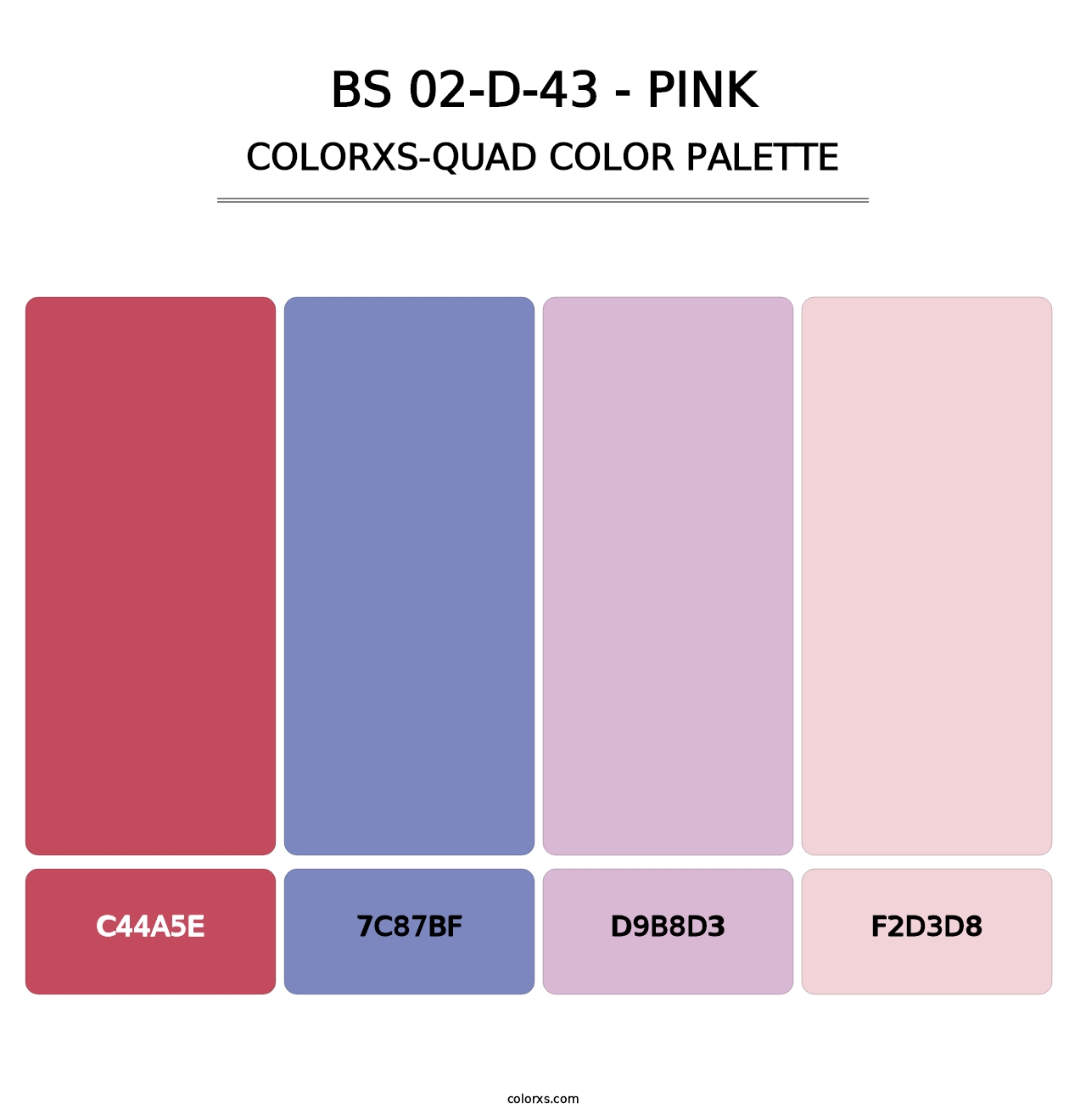 BS 02-D-43 - Pink - Colorxs Quad Palette