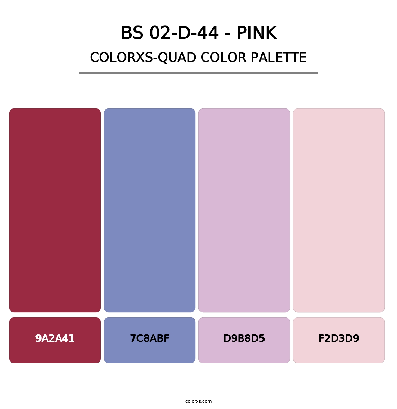 BS 02-D-44 - Pink - Colorxs Quad Palette