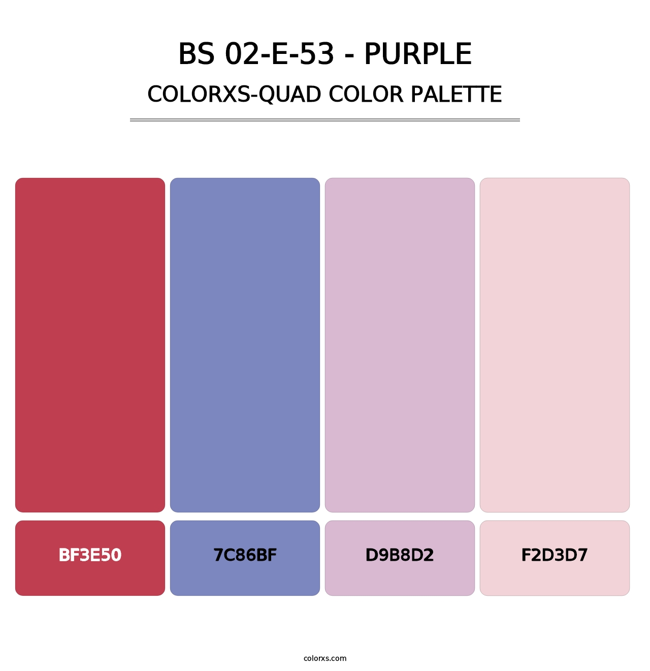 BS 02-E-53 - Purple - Colorxs Quad Palette