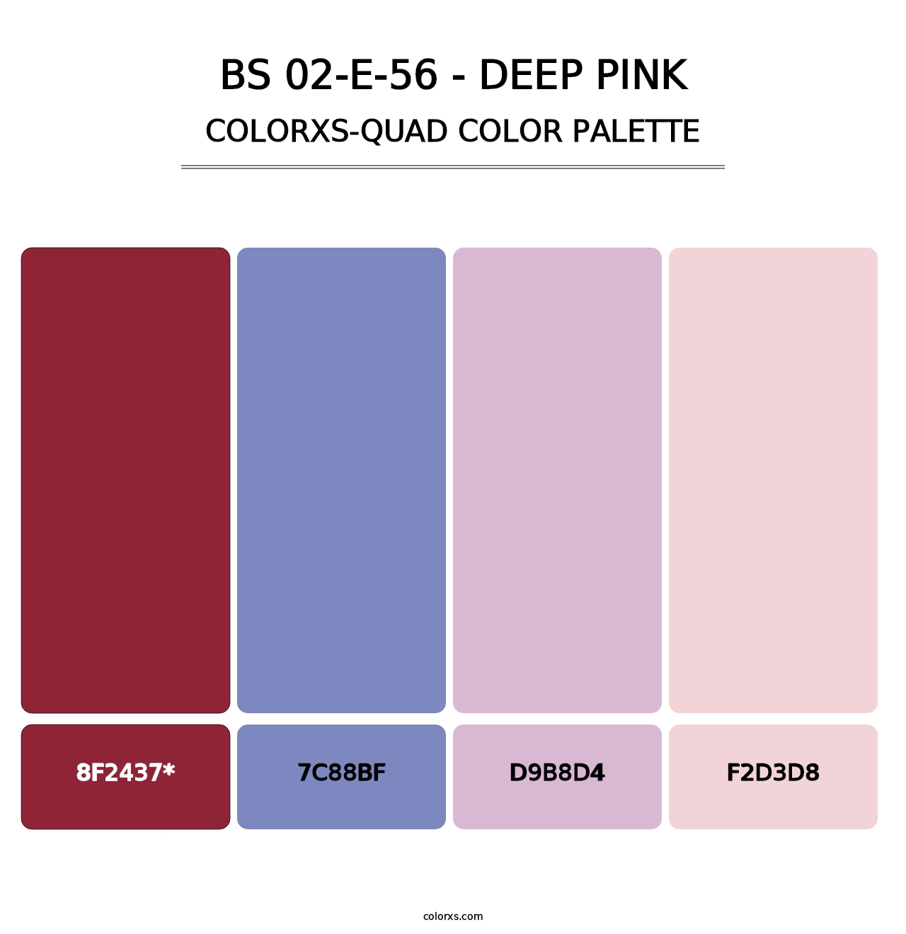 BS 02-E-56 - Deep Pink - Colorxs Quad Palette
