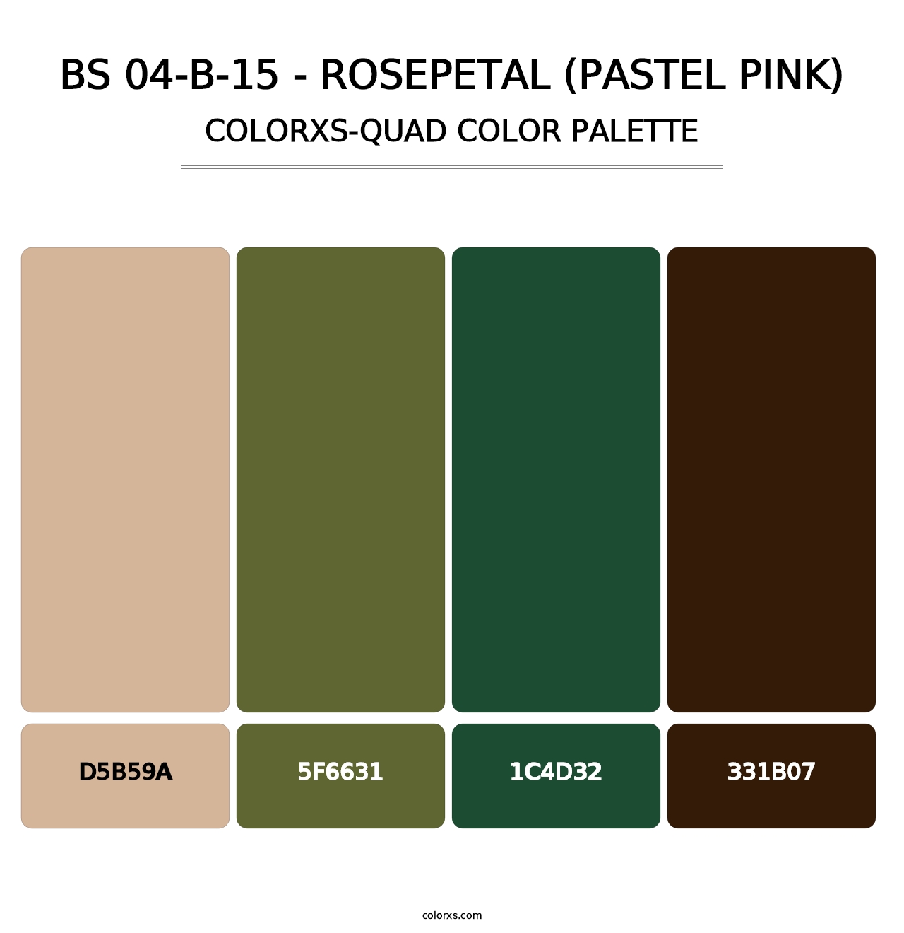 BS 04-B-15 - Rosepetal (Pastel Pink) - Colorxs Quad Palette