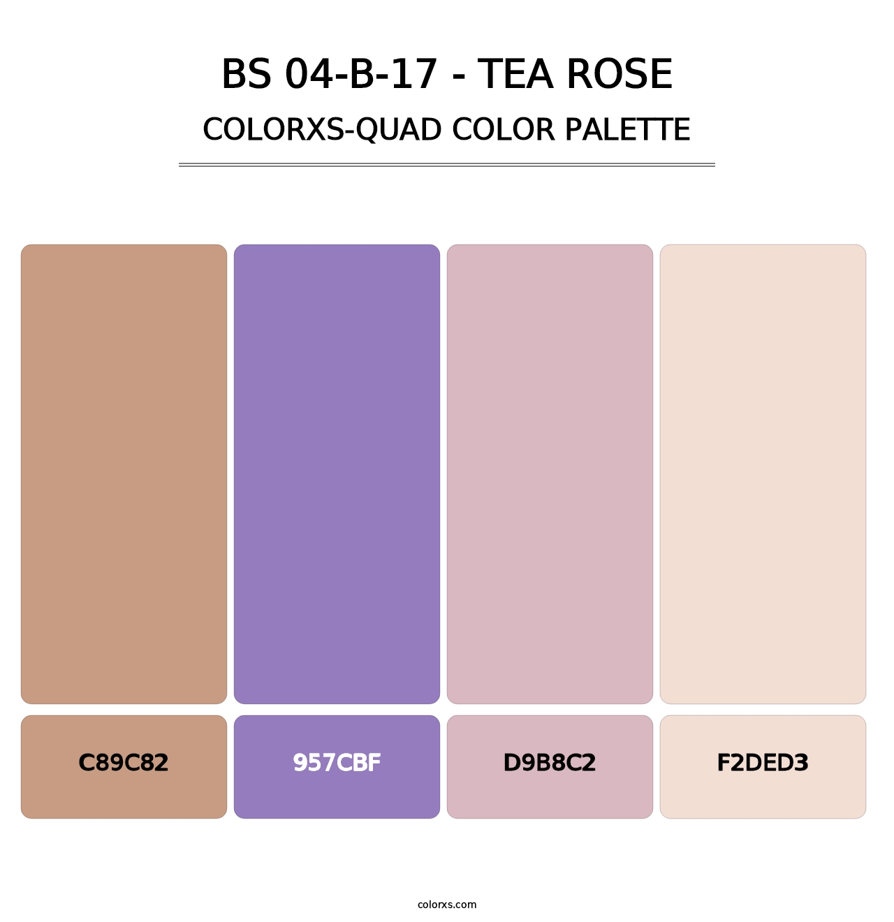 BS 04-B-17 - Tea Rose - Colorxs Quad Palette