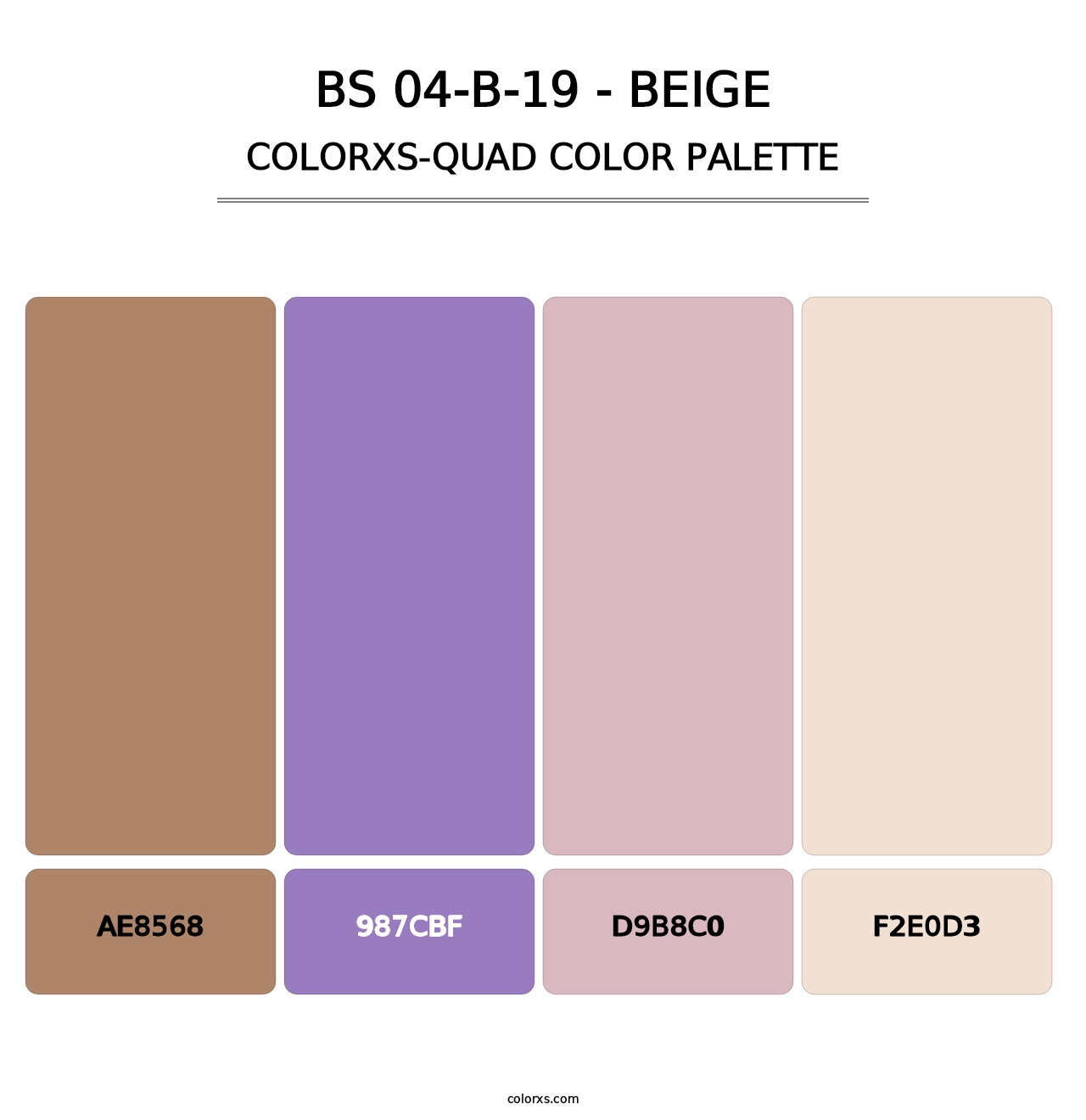 BS 04-B-19 - Beige - Colorxs Quad Palette