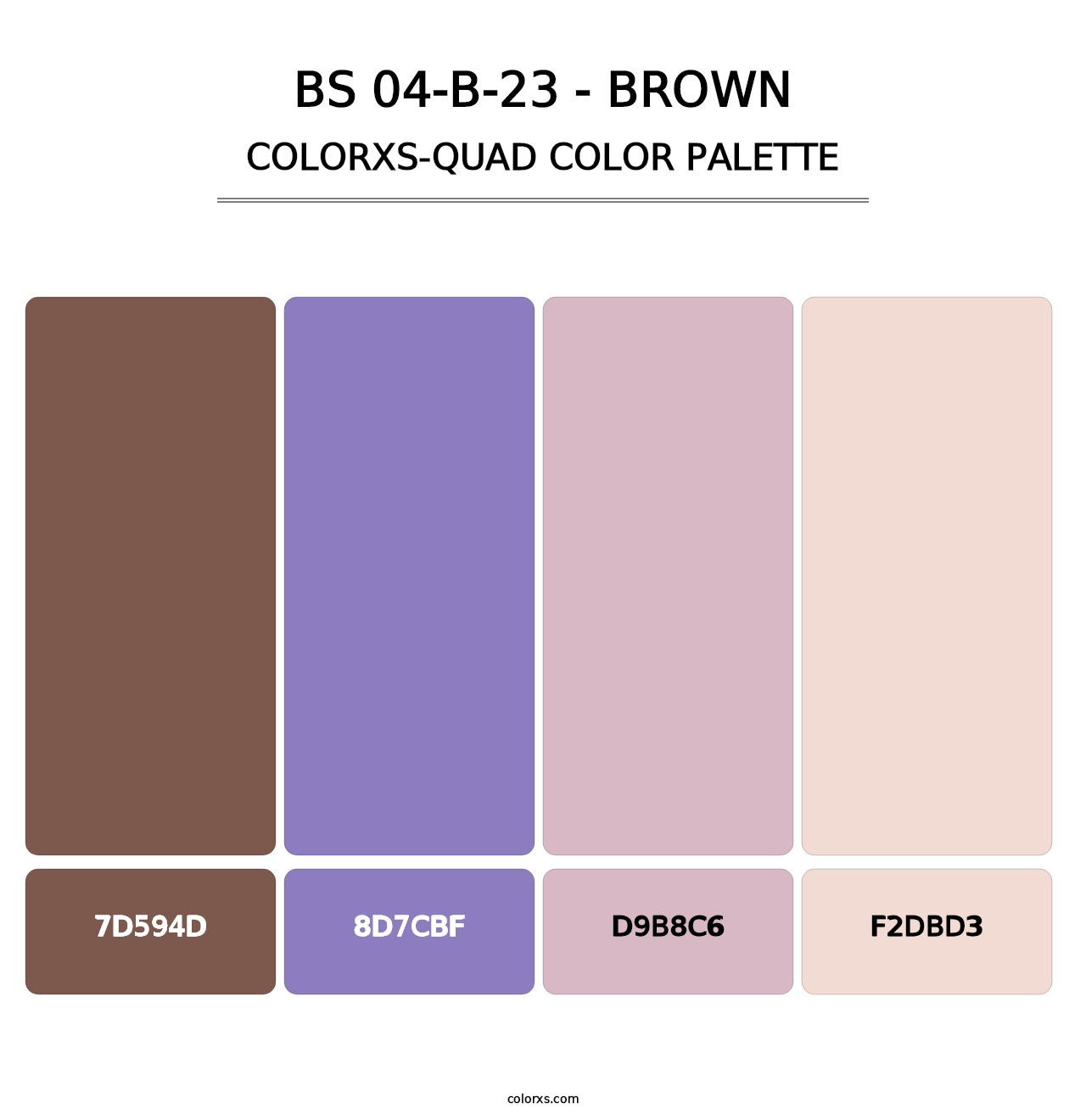 BS 04-B-23 - Brown - Colorxs Quad Palette