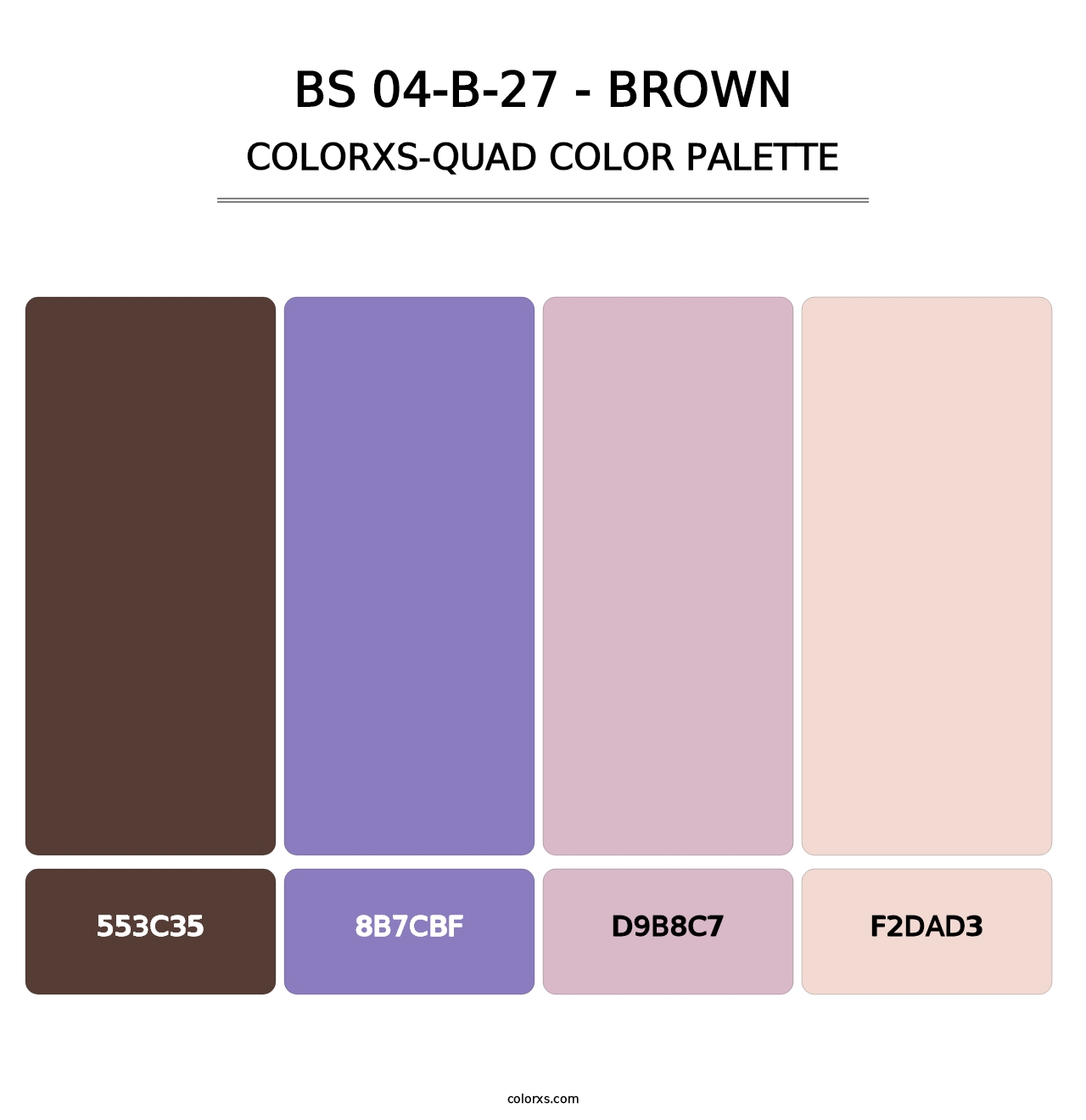 BS 04-B-27 - Brown - Colorxs Quad Palette