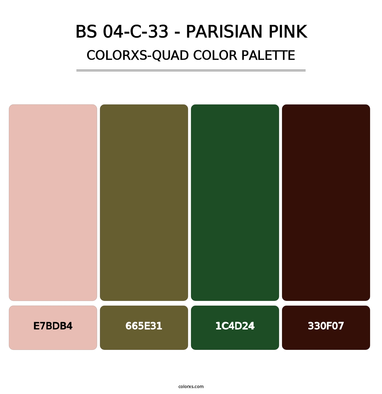 BS 04-C-33 - Parisian Pink - Colorxs Quad Palette
