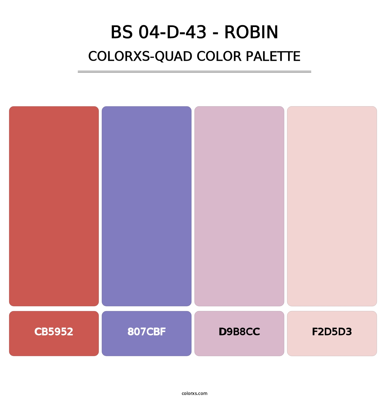 BS 04-D-43 - Robin - Colorxs Quad Palette