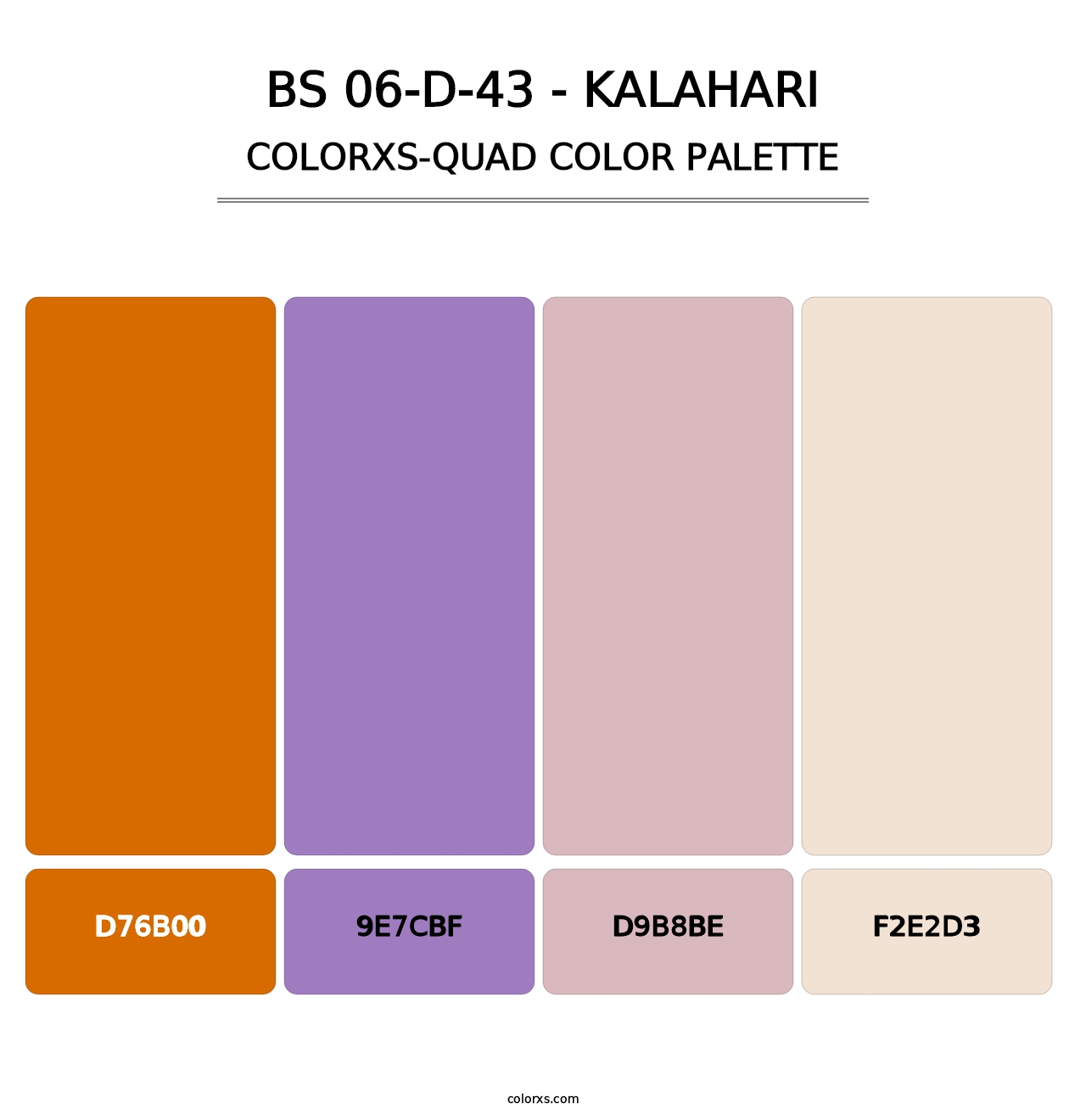 BS 06-D-43 - Kalahari - Colorxs Quad Palette