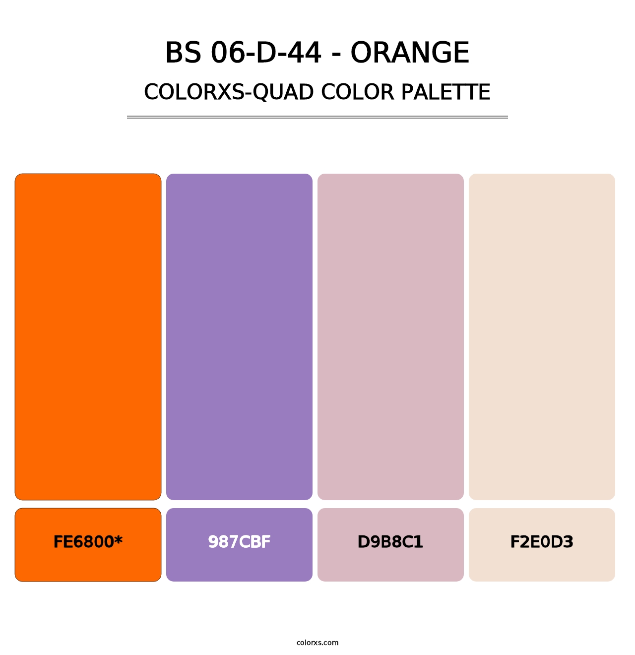BS 06-D-44 - Orange - Colorxs Quad Palette