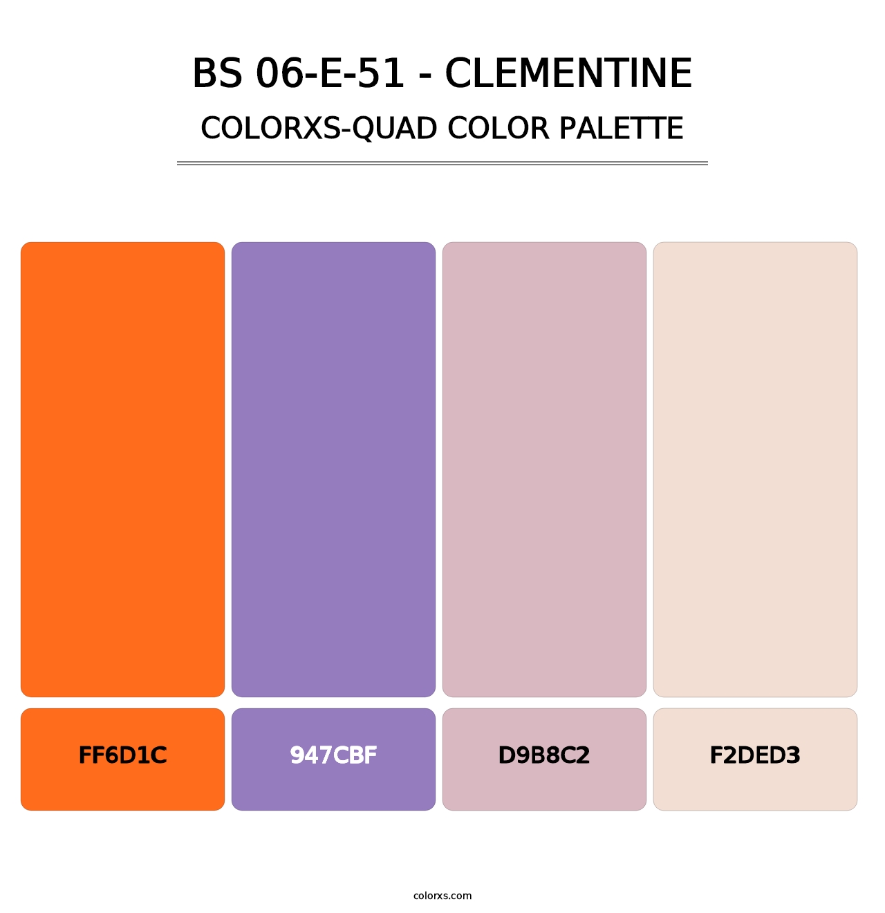 BS 06-E-51 - Clementine - Colorxs Quad Palette